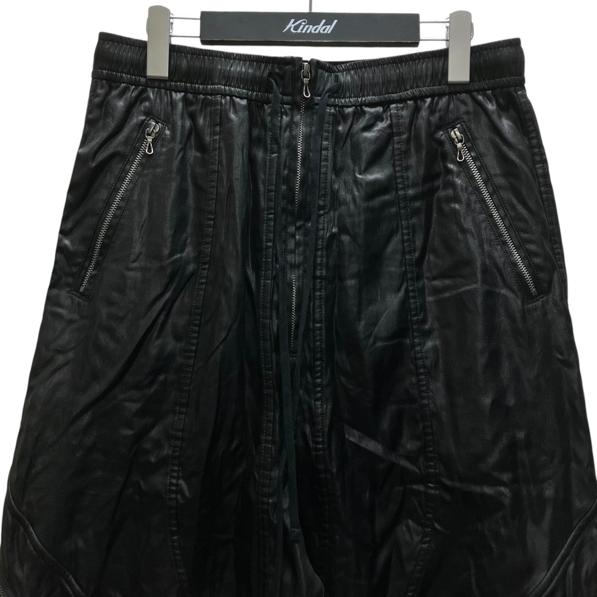 TAC SI EMBOSS TAFFETA WIDE PANTS （BLACK） シルクパンツ