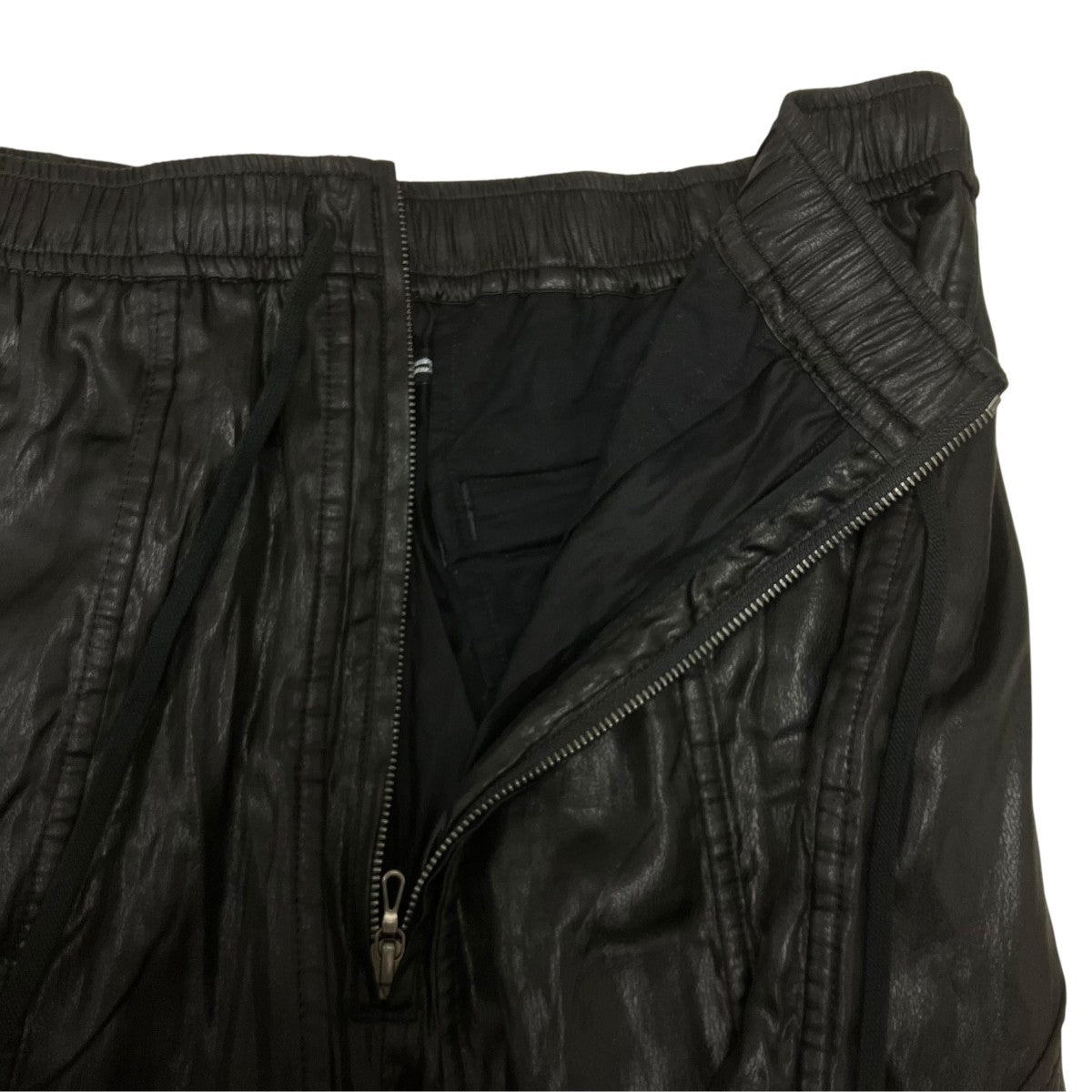 TAC SI EMBOSS TAFFETA WIDE PANTS （BLACK） シルクパンツ