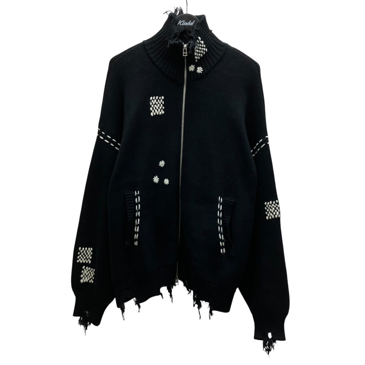 HAND STITCH KNIT DRIVERS ジップアップニット