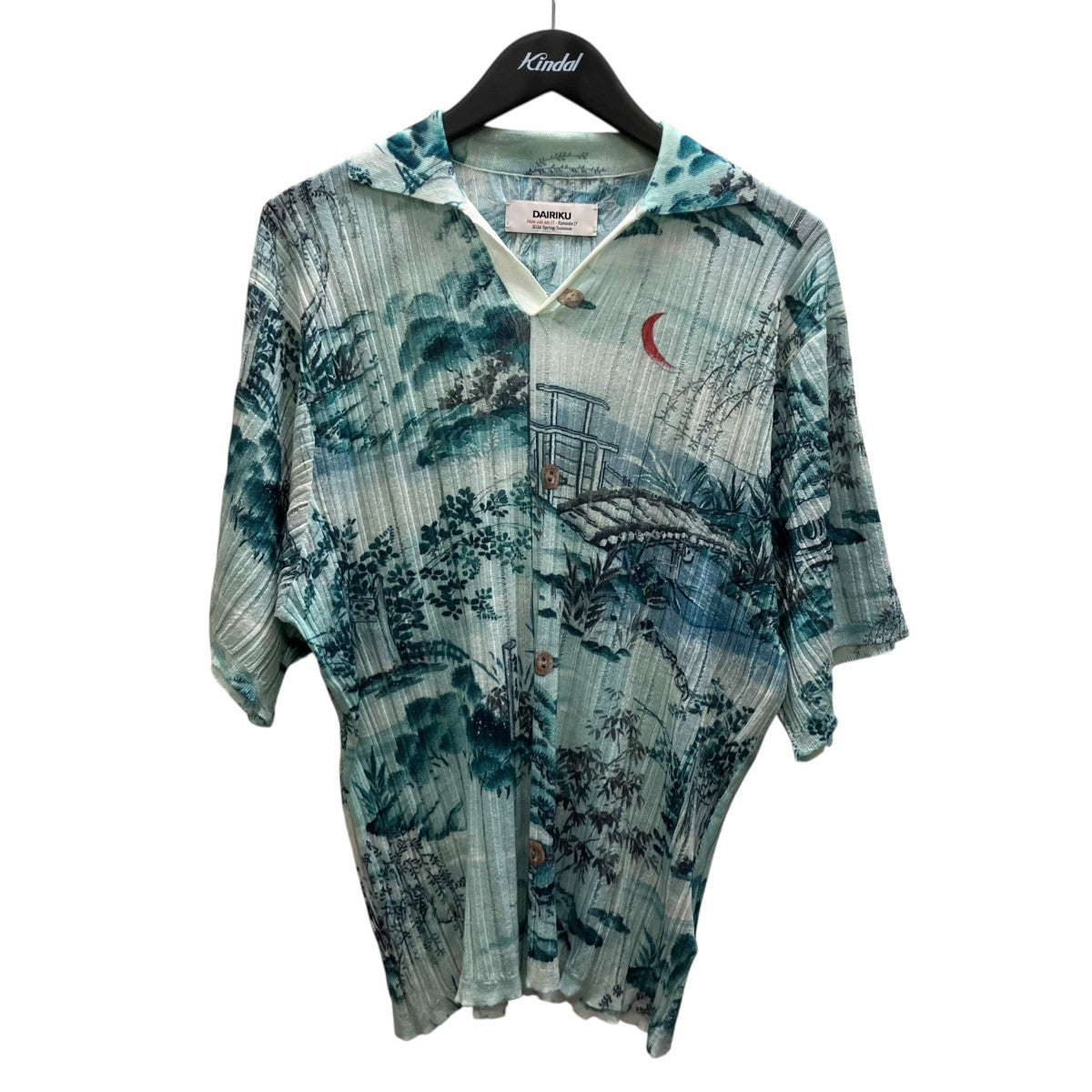 26SS Japanese Pattern Aloha Transfer Print Polo Knit 転写プリントニットポロ