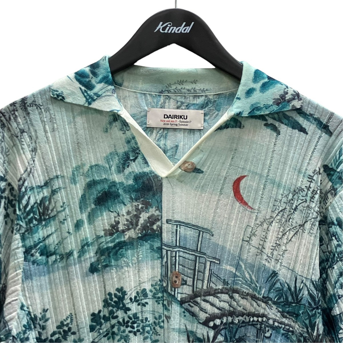26SS Japanese Pattern Aloha Transfer Print Polo Knit 転写プリントニットポロ