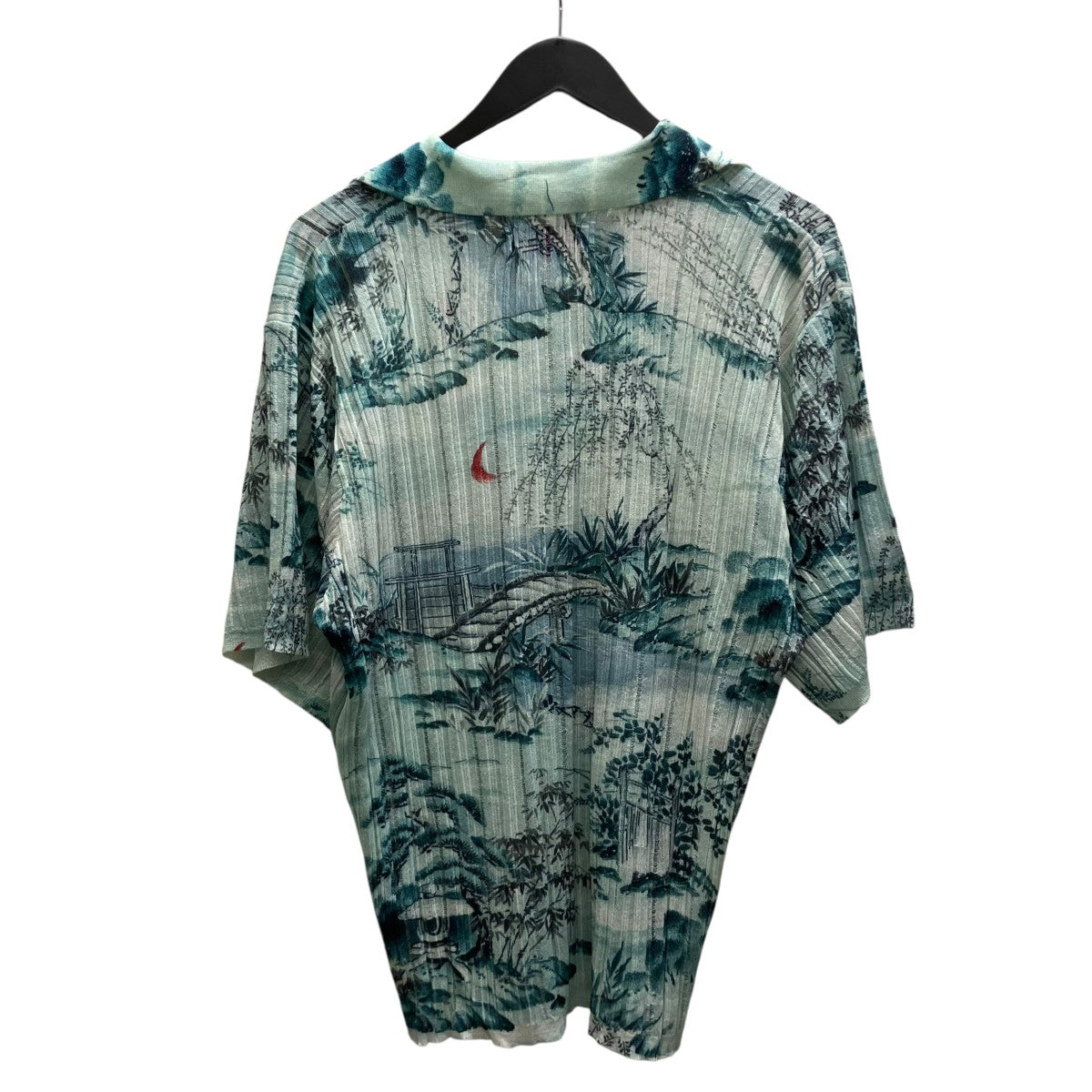 26SS Japanese Pattern Aloha Transfer Print Polo Knit 転写プリントニットポロ