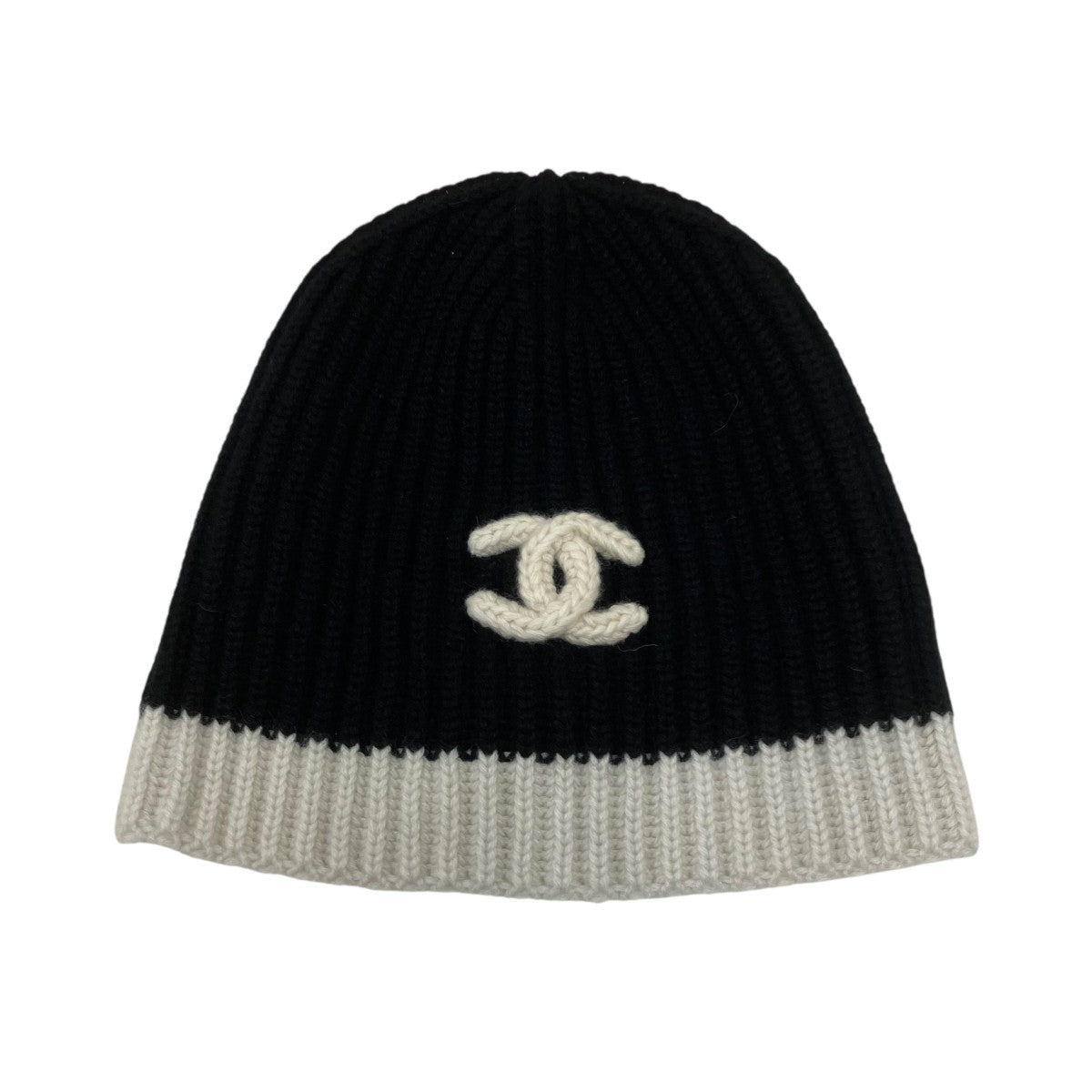 CHANEL カシミヤ ニット帽 古着・中古-1枚目のアイテム画像