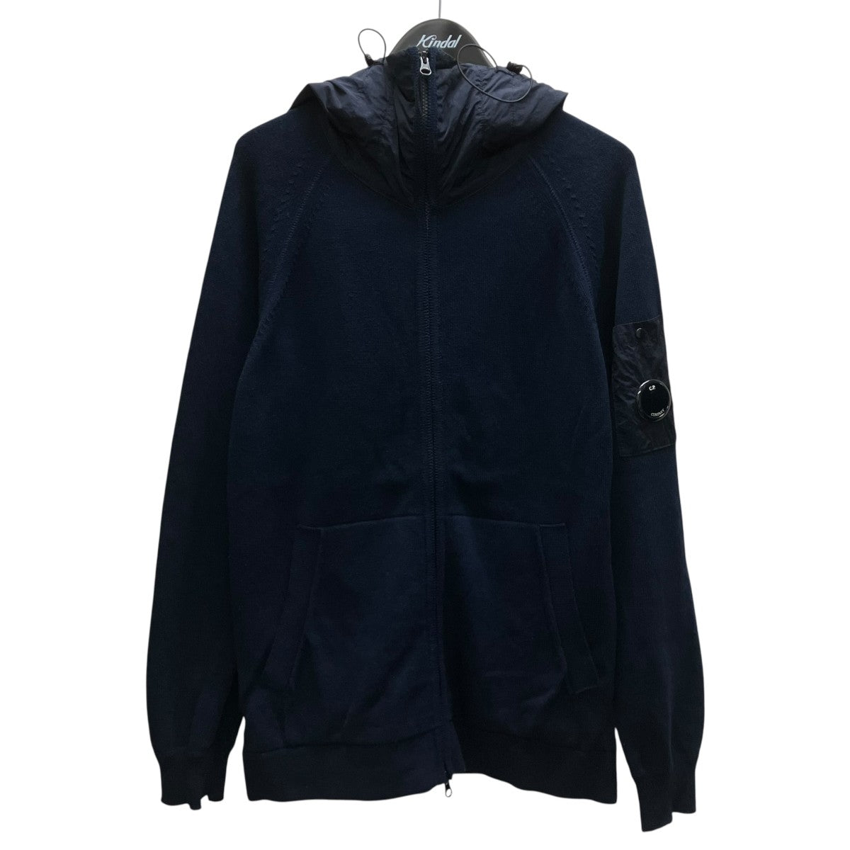 C．P COMPANY Cotton Mixed Hooded Knit ジップパーカー 古着・中古-1枚目のアイテム画像