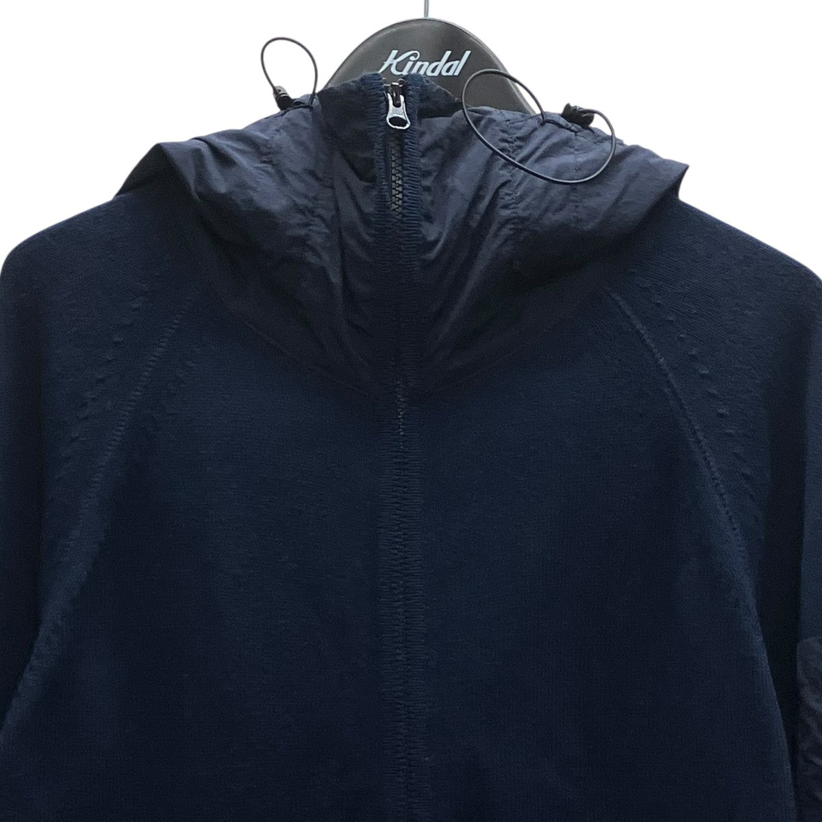 C．P COMPANY Cotton Mixed Hooded Knit ジップパーカー 古着・中古-2枚目のアイテム画像