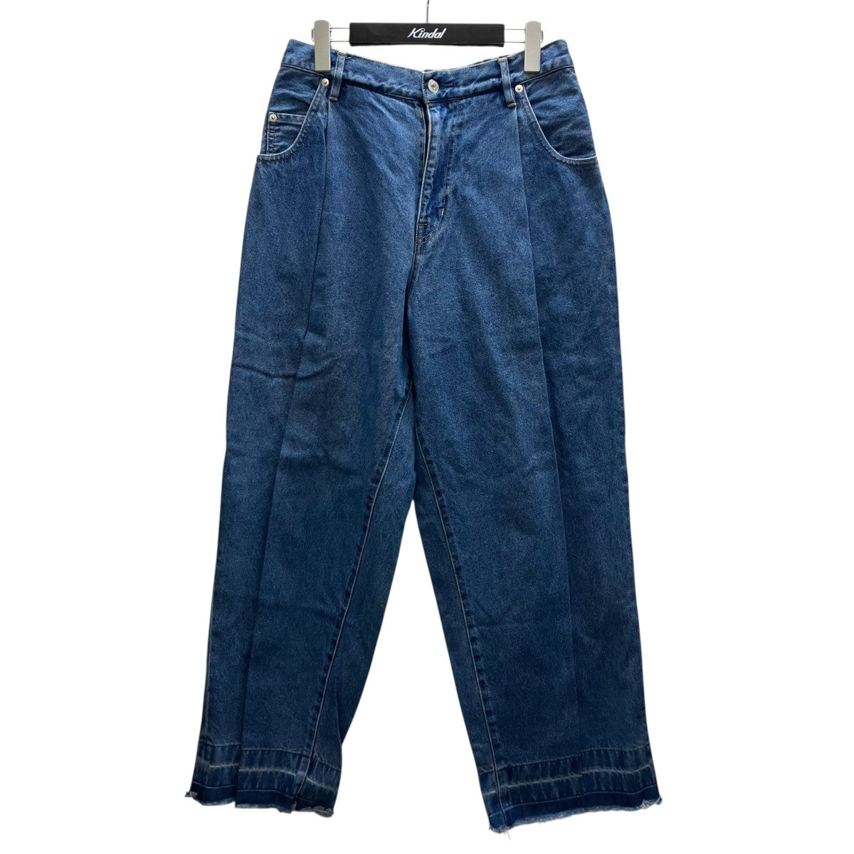 UNHEMMED WIDE DENIM SLACKS デニムパンツ
