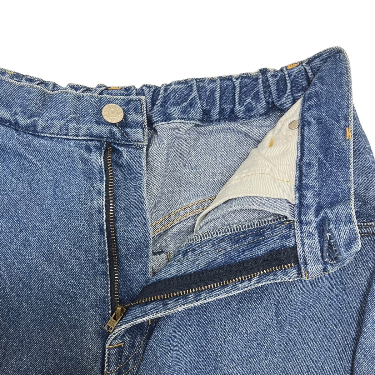 UNHEMMED WIDE DENIM SLACKS デニムパンツ
