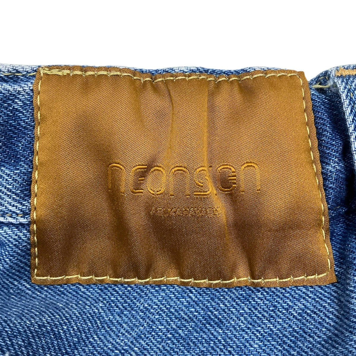 UNHEMMED WIDE DENIM SLACKS デニムパンツ