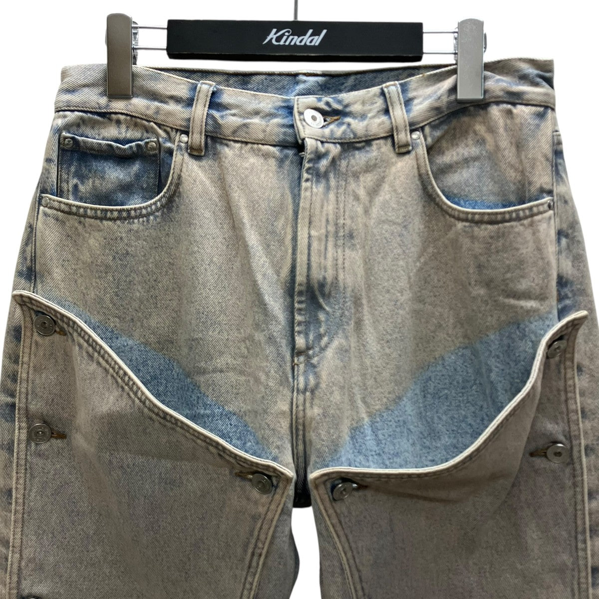 ボタンパネルデニムパンツ