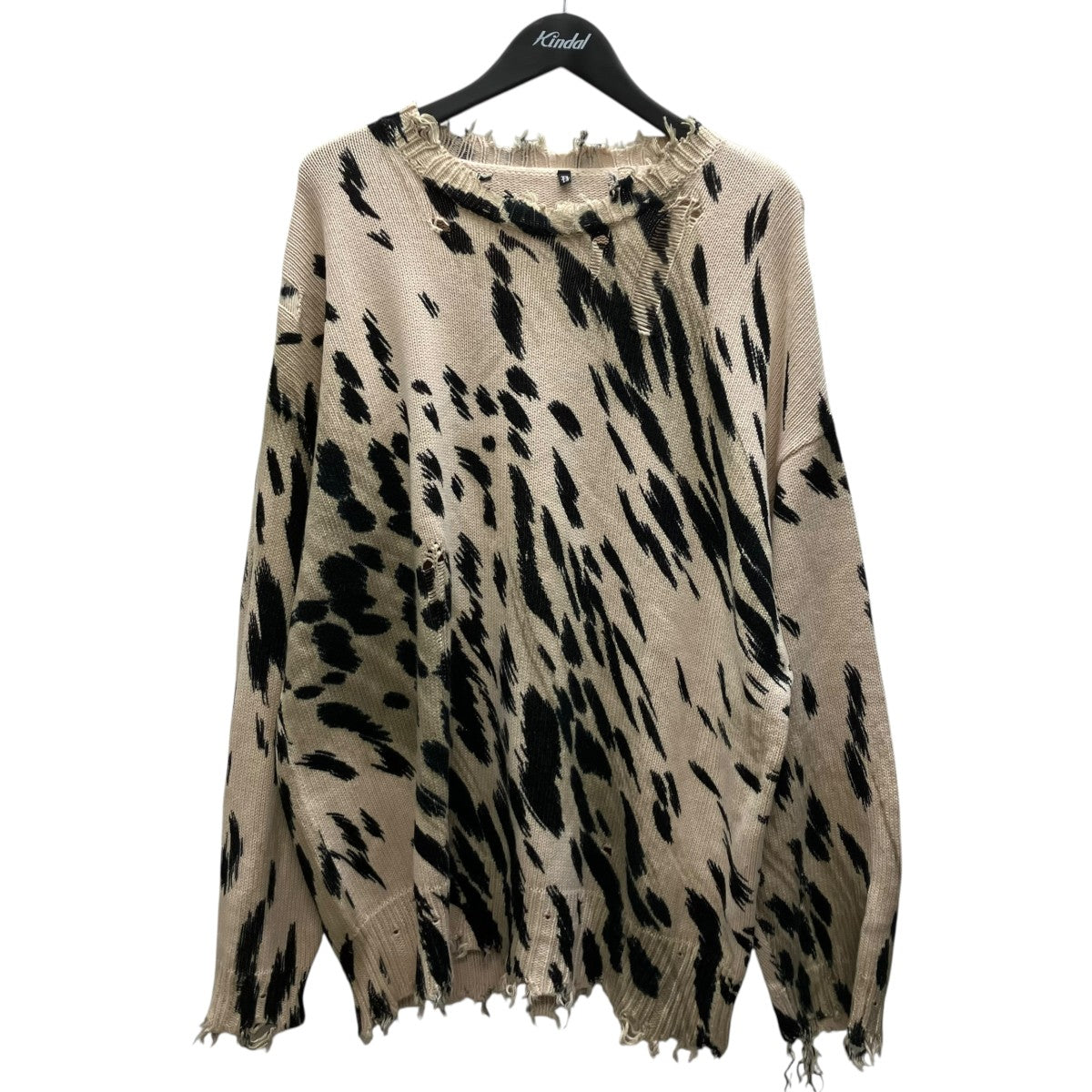 CHEETAH OVERSIZED SWEATER ダメージニット