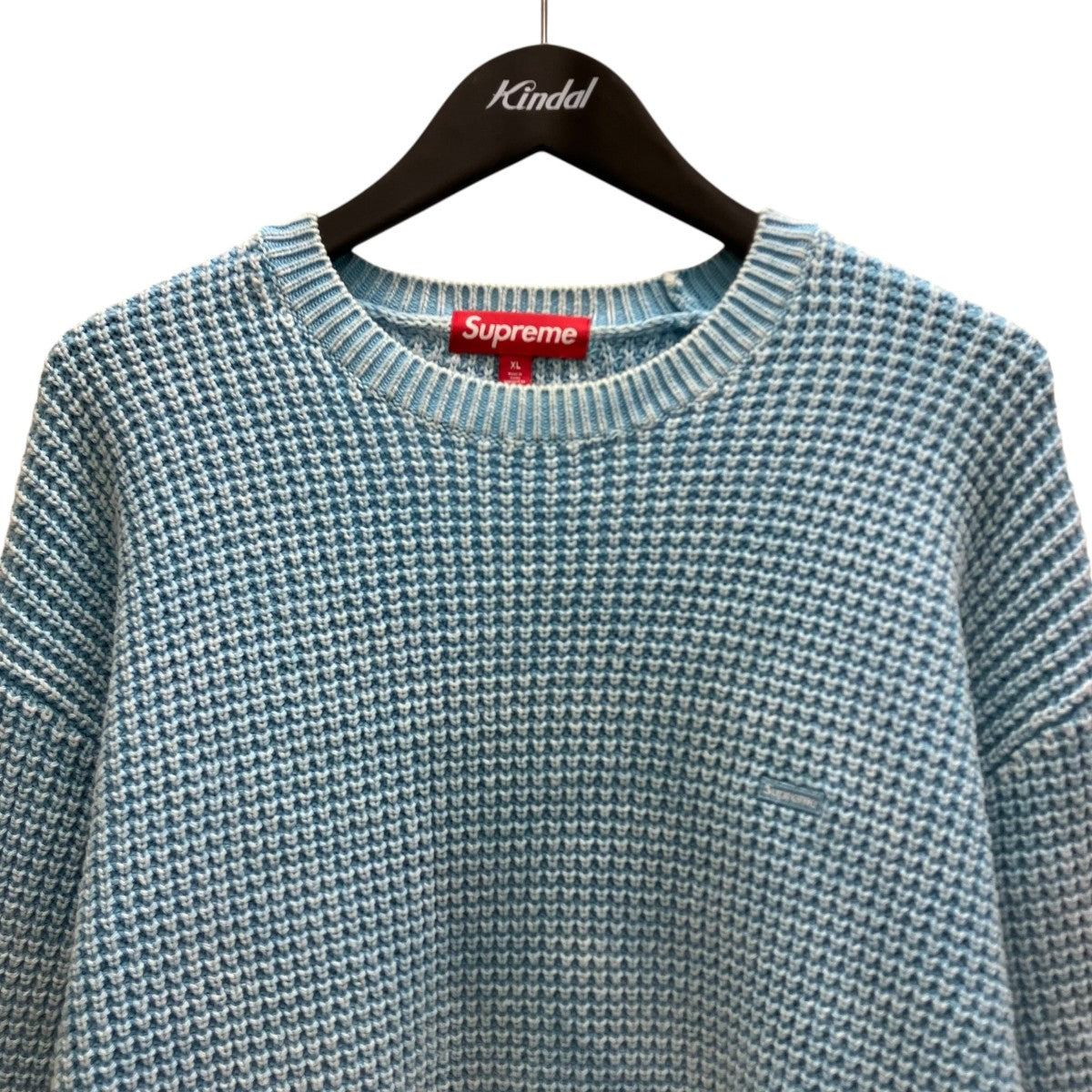 Washed Small Box Waffle Sweater長袖ニット