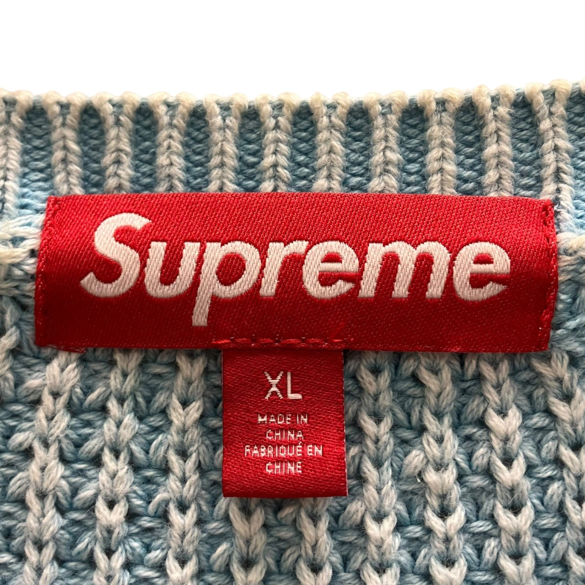 Washed Small Box Waffle Sweater長袖ニット