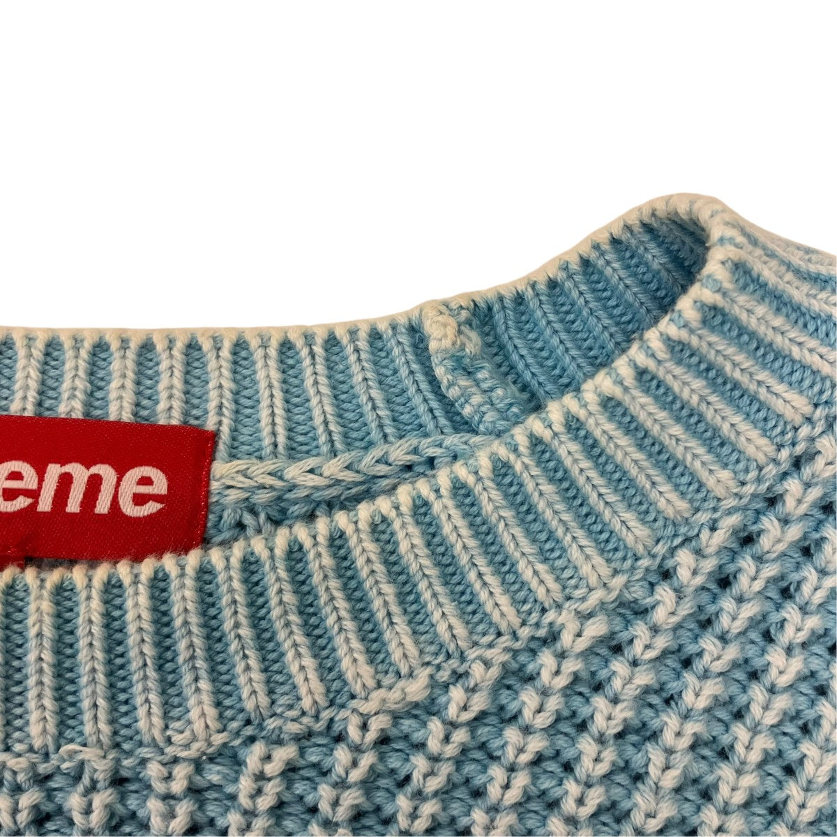 Washed Small Box Waffle Sweater長袖ニット