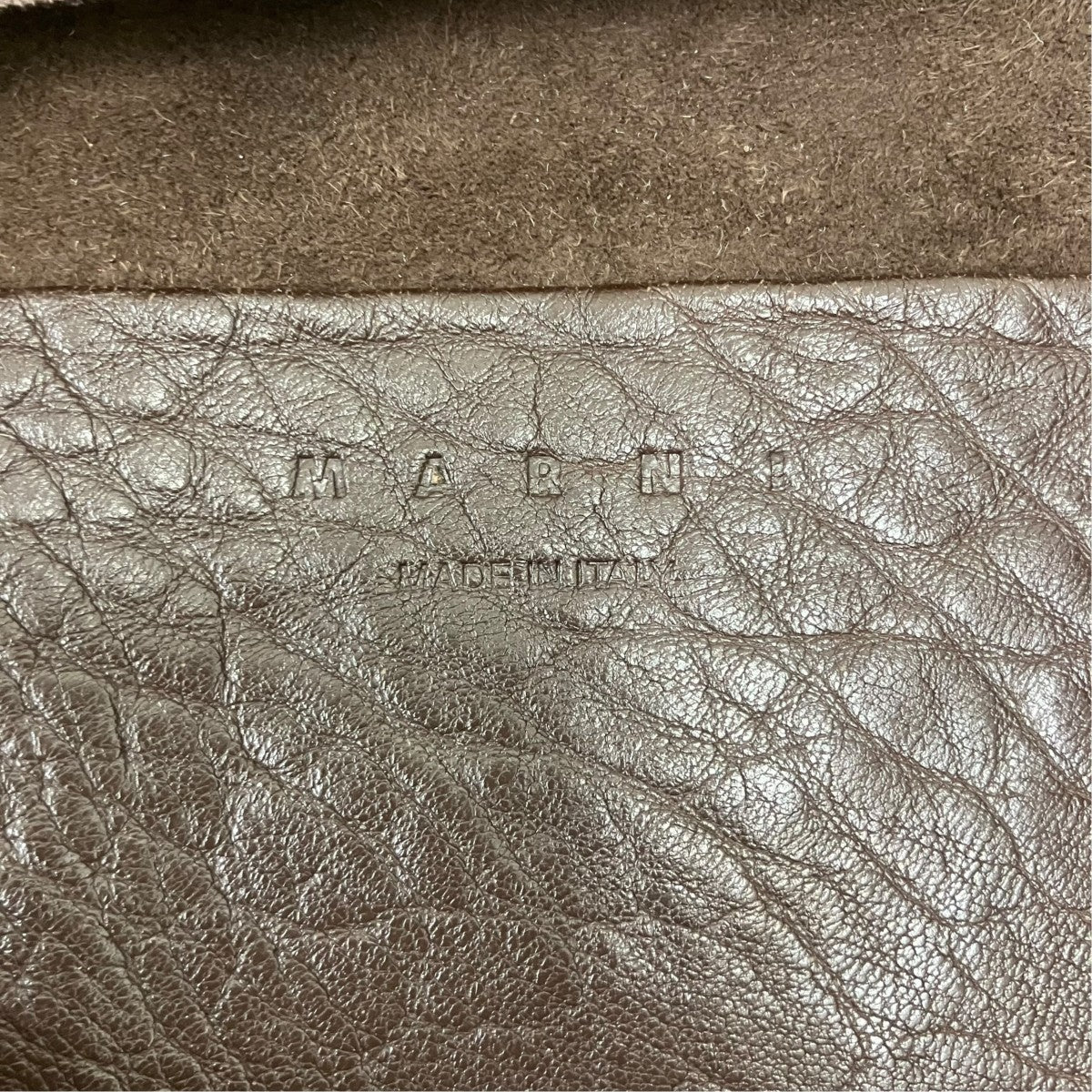 MARNI ナッパ製ホーボーバッグレザーショルダーバッグ 古着・中古-6枚目のアイテム画像