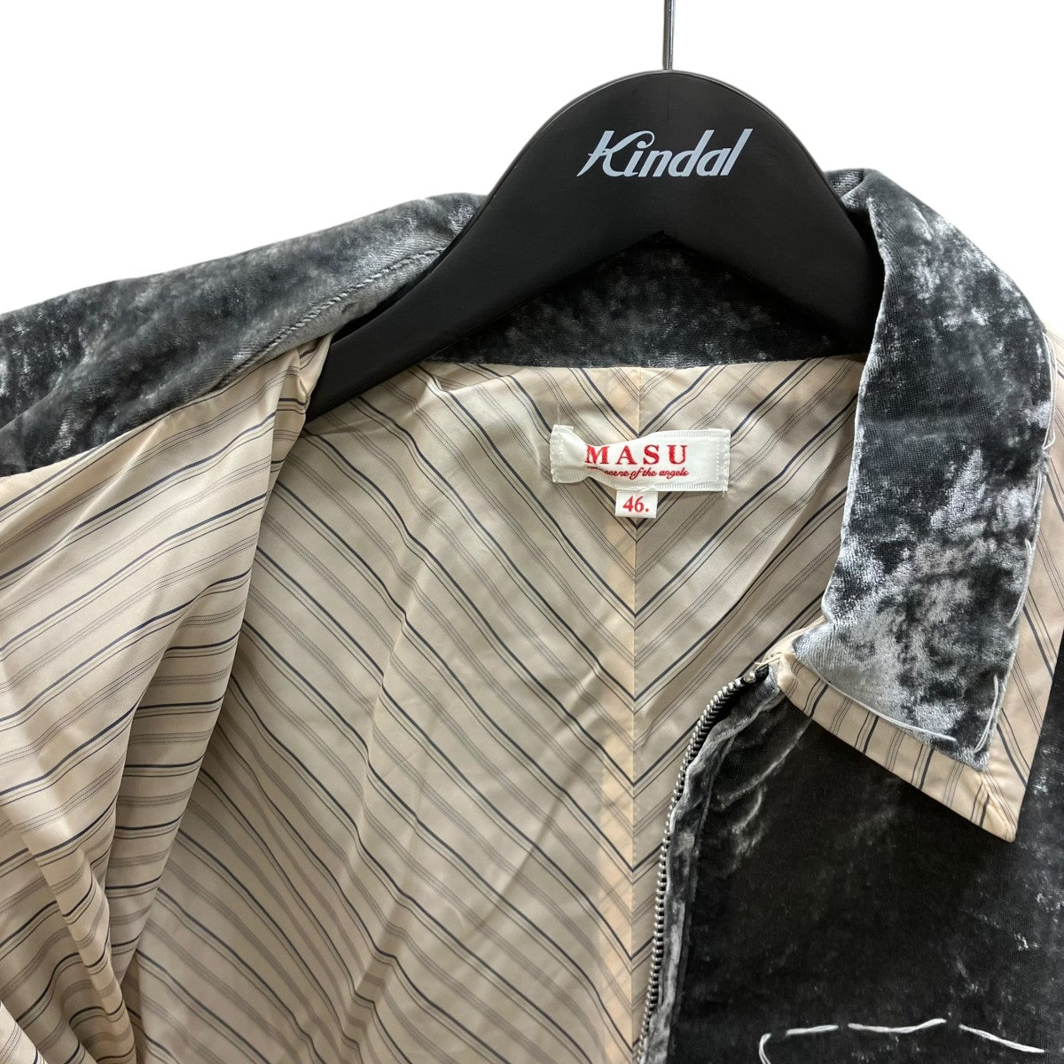 MASU(エムエーエスユー) 26SS UNEVEN VELVET JACKE ジップアップ