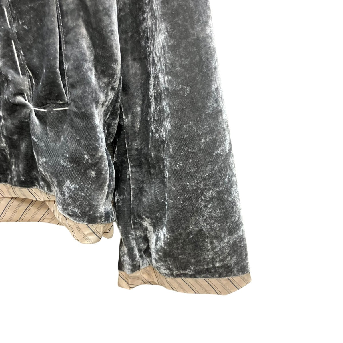 26SS UNEVEN VELVET JACKE ジップアップジャケット