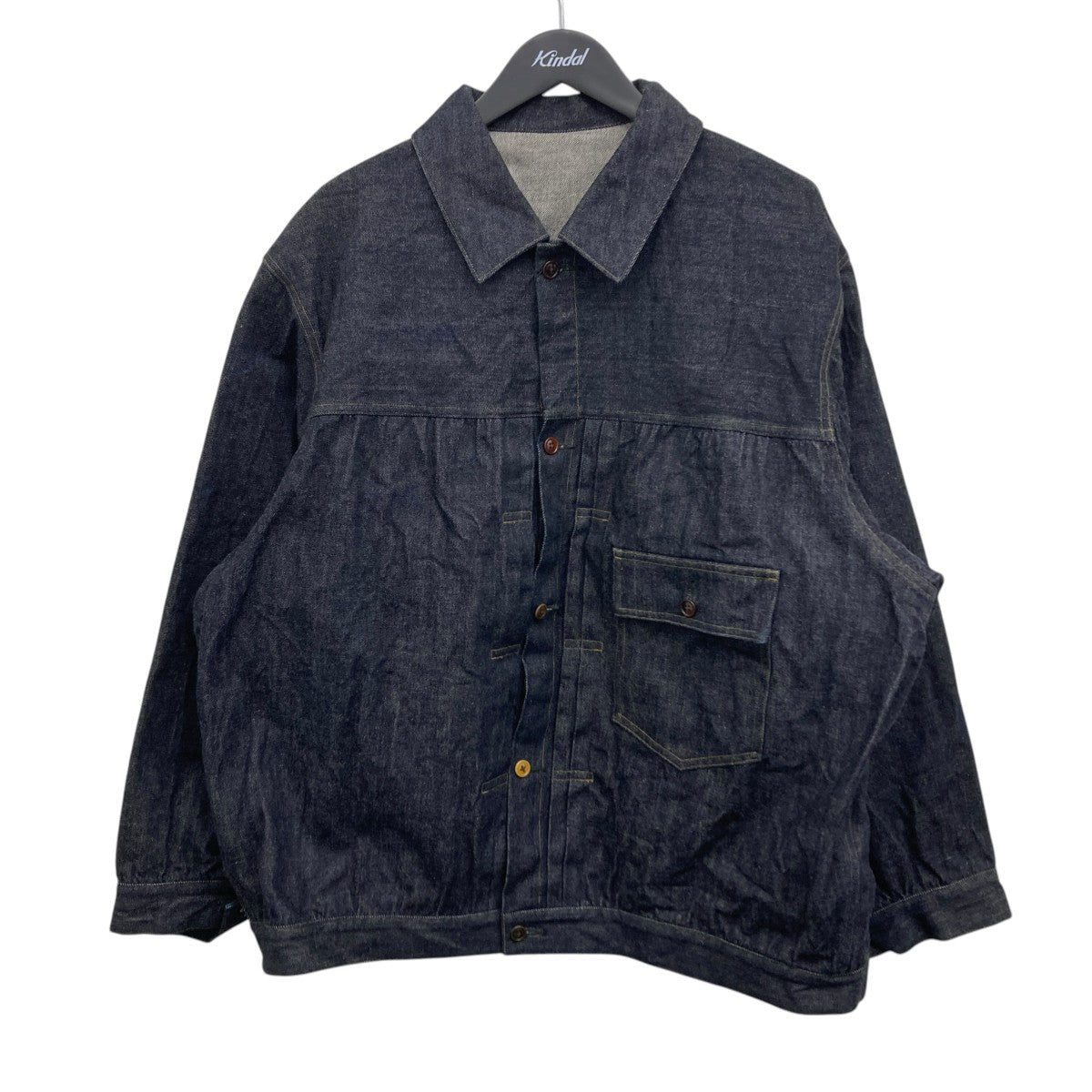 The crooked Tailor Pleated Denim Jacket 40s デニムジャケット 古着・中古-1枚目のアイテム画像