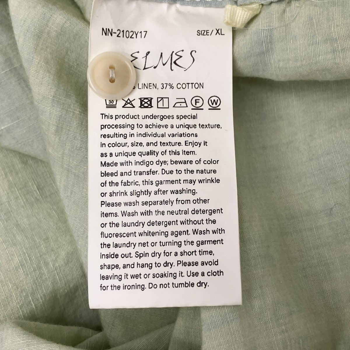 NICENESS ELMES Articulated Shirt シャンブレーシャツ 古着・中古-5枚目のアイテム画像