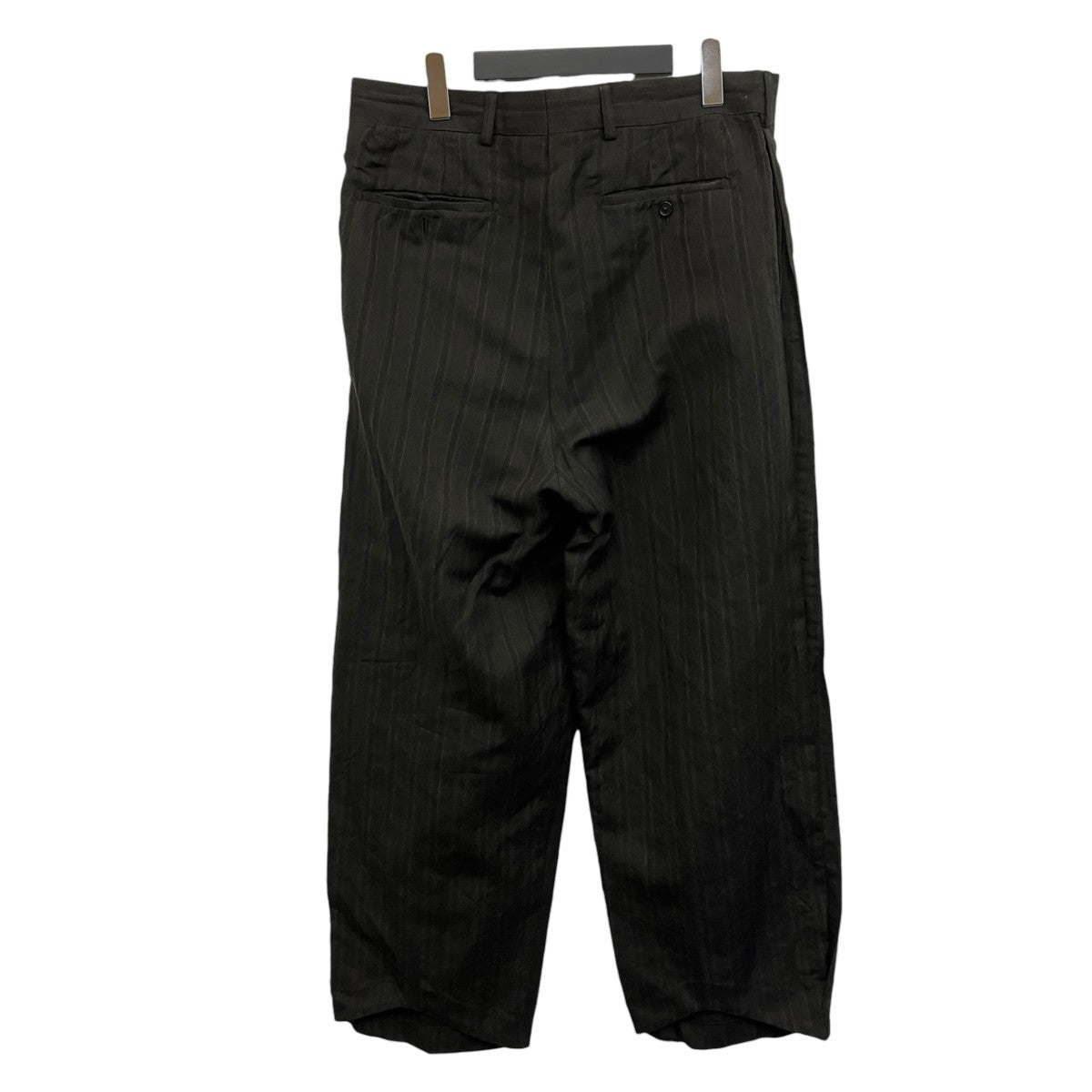 NICENESS S．SCHENKER Wool Linen Stripe Flying V Trousers スラックス 古着・中古-2枚目のアイテム画像