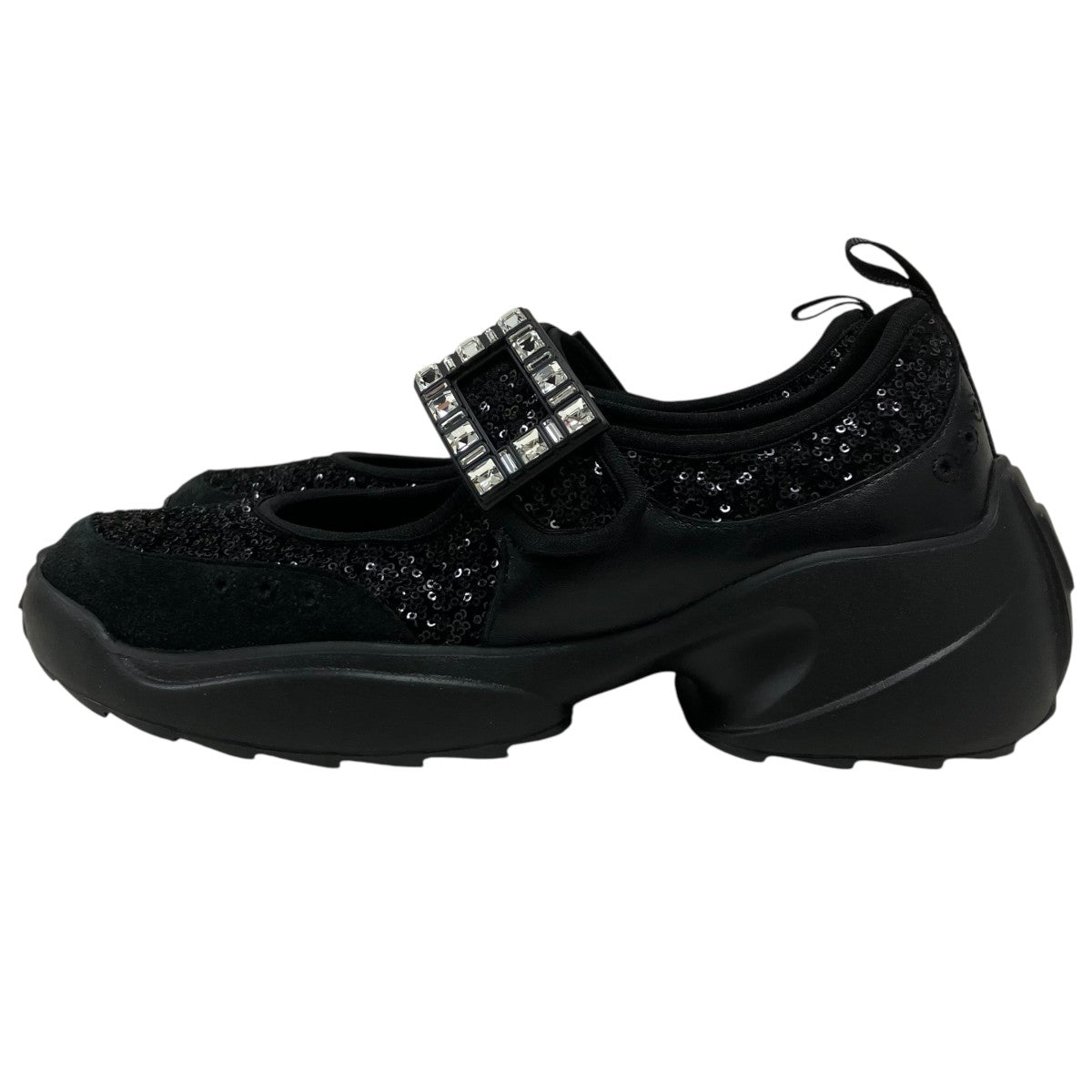 Roger Vivier ヴィヴ オン ザ ラン スパンコール ストラップ バレリーナ 古着・中古-3枚目のアイテム画像