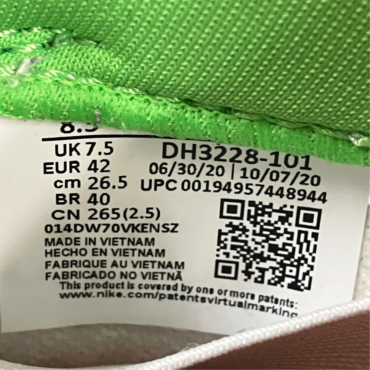 Supreme×NIKE Dunk Low OG QS Gold Stars「White Mean Green」ローカットスニーカーDH3228-101 古着・中古-6枚目のアイテム画像