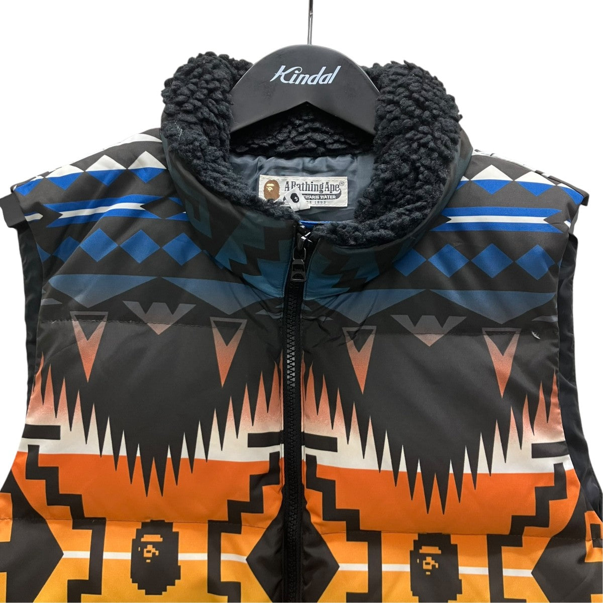 A BATHING APE(アベイシングエイプ) ダウンベスト ブラック サイズ M