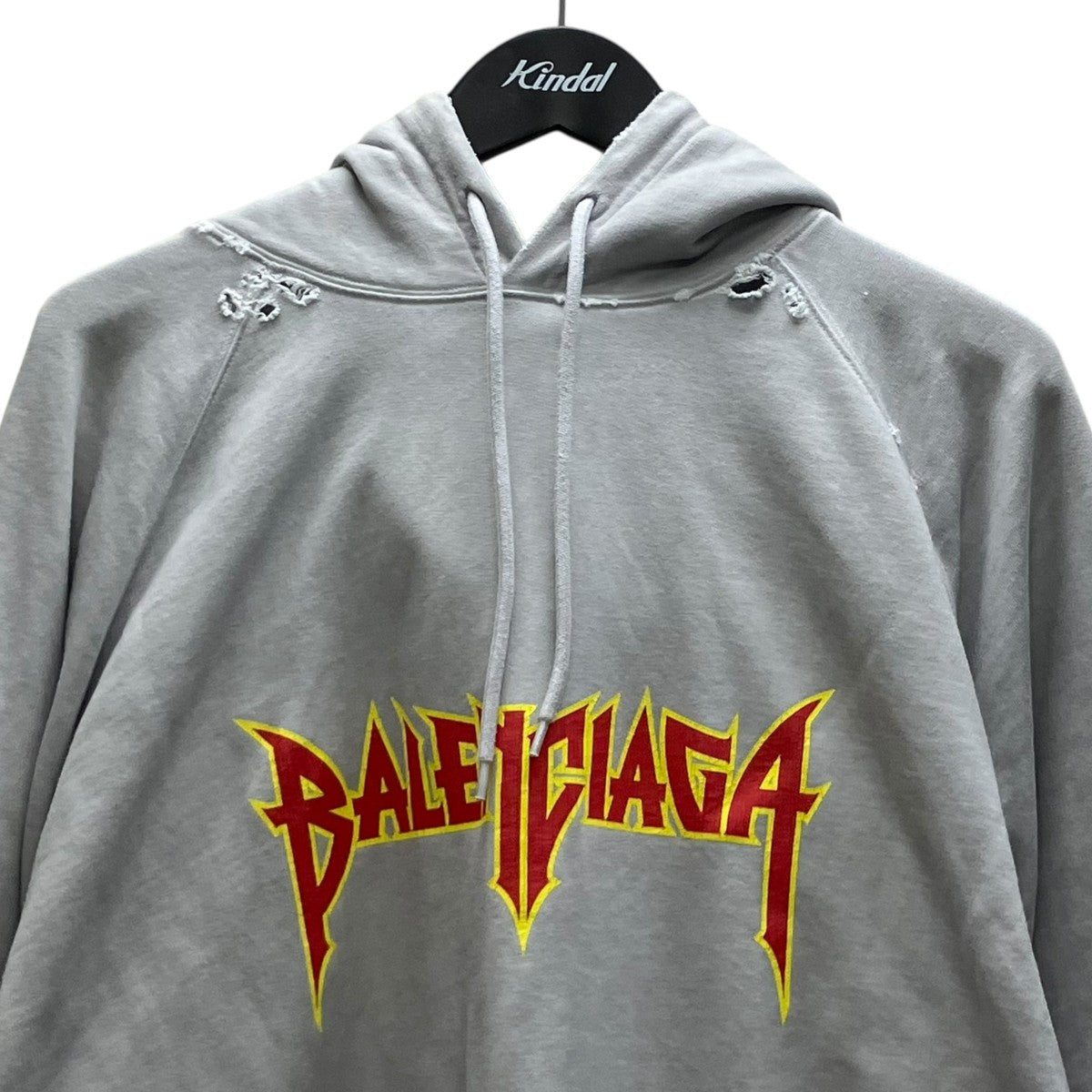 Metal Hoodie Oversized in black me プリントパーカー