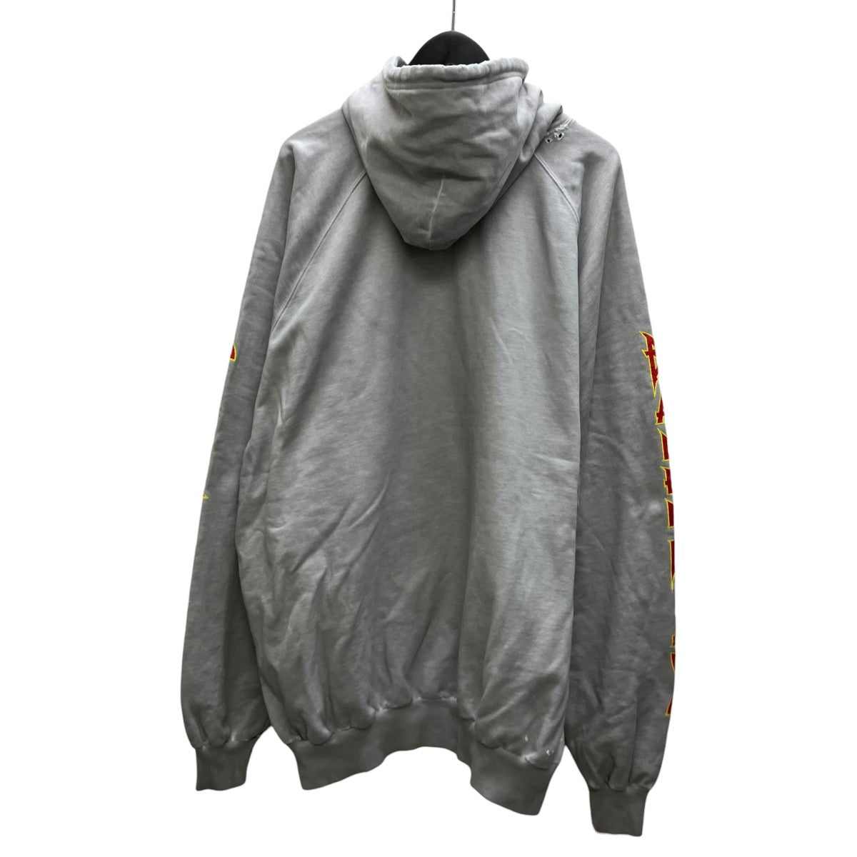 Metal Hoodie Oversized in black me プリントパーカー