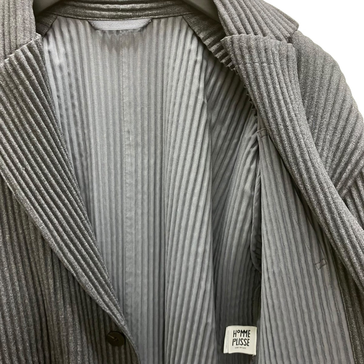 HOMME PLISSE ISSEY MIYAKE WOOL LIKE LIGHTプリーツテーラードジャケット 古着・中古-3枚目のアイテム画像