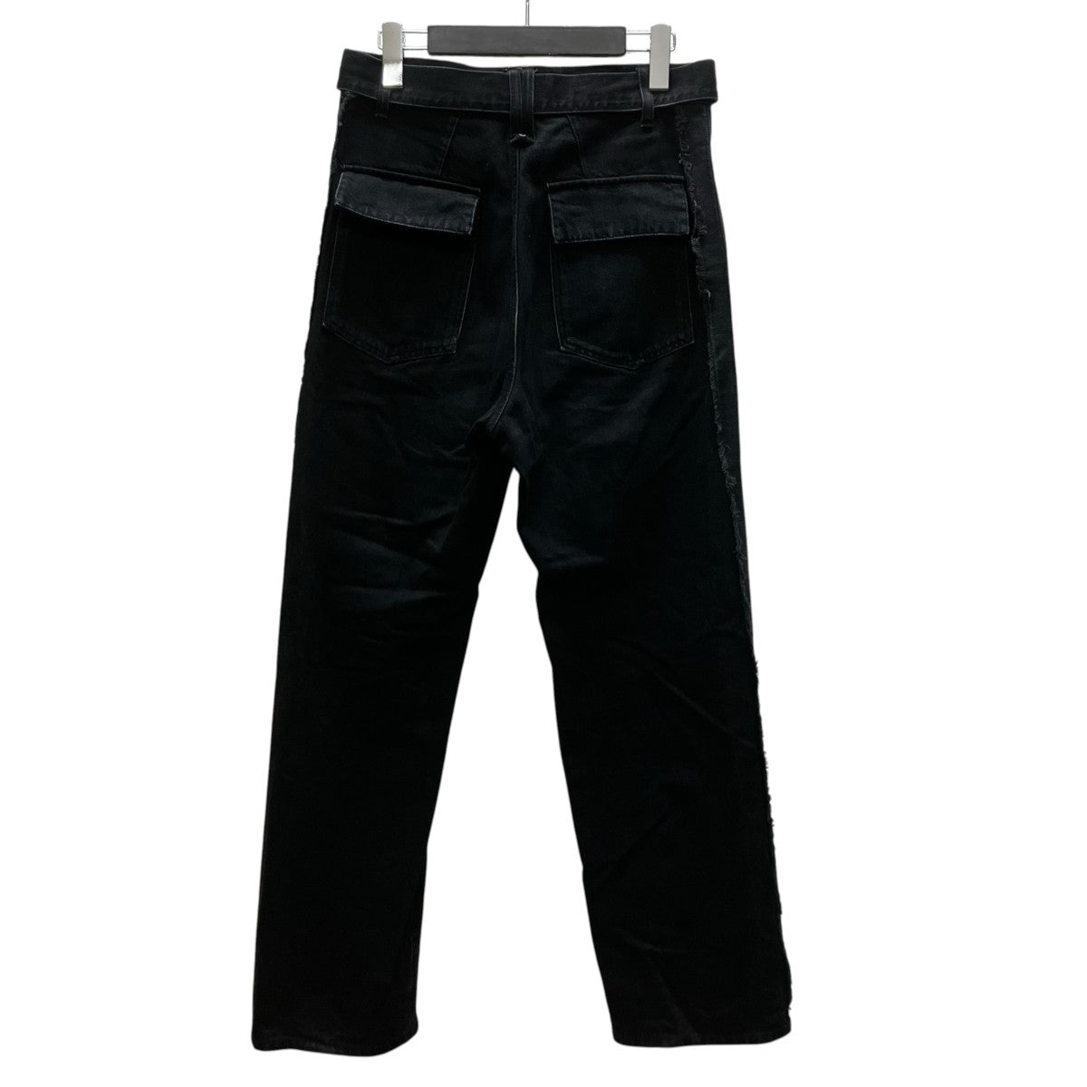 CULLNI Side Fringe Wide Denim Pants with Long Belt デニムパンツ 古着・中古-3枚目のアイテム画像