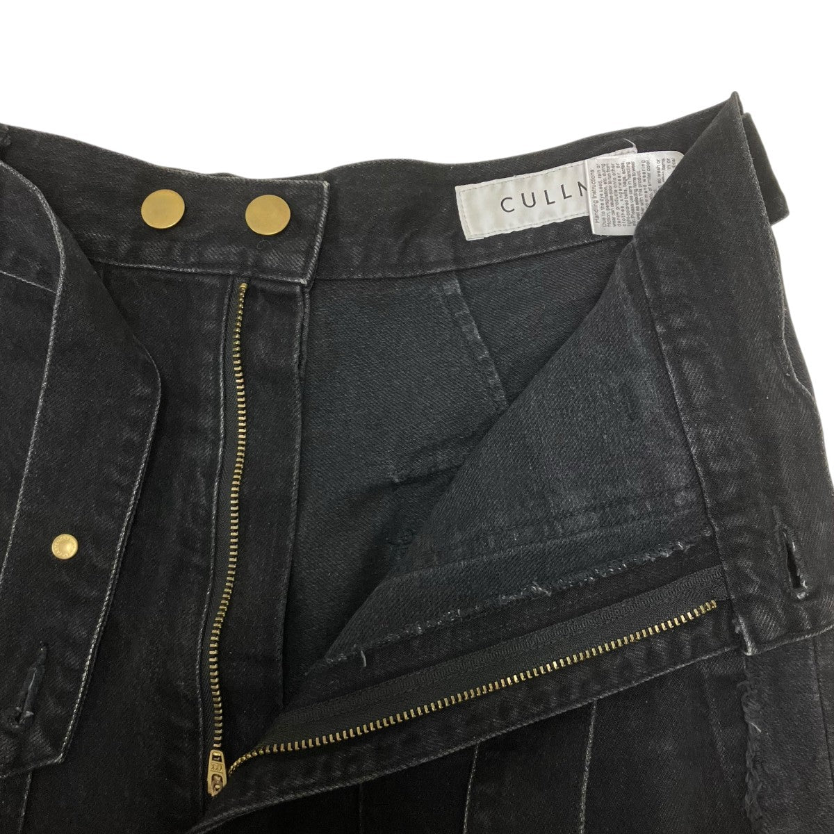 CULLNI Side Fringe Wide Denim Pants with Long Belt デニムパンツ 古着・中古-5枚目のアイテム画像
