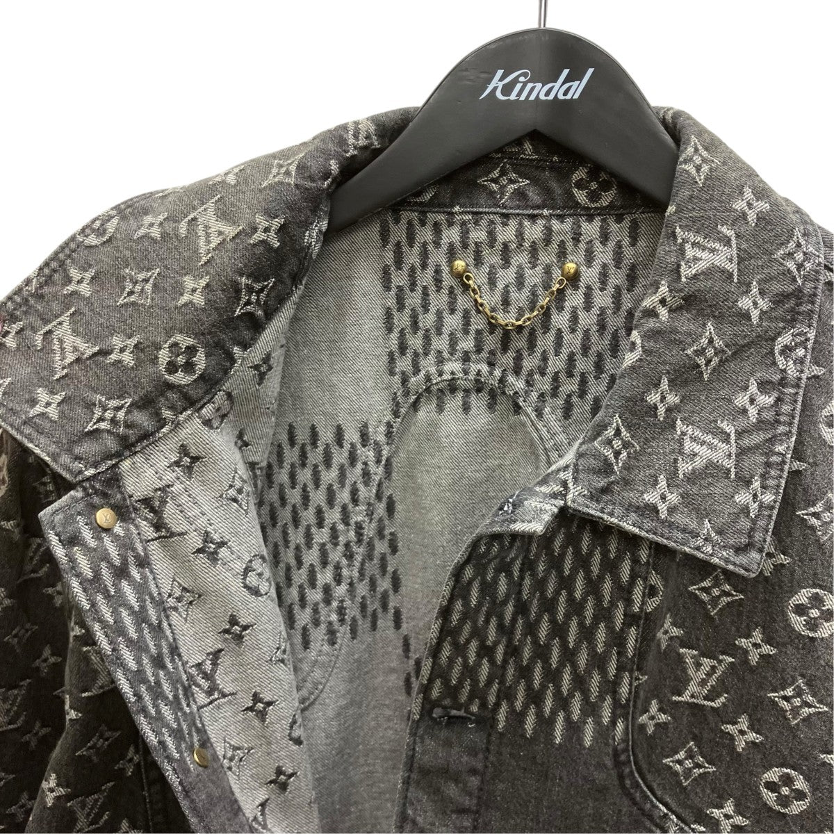 LOUIS VUITTON×NIGO ジャイアントダミエ ウェーブス モノグラム デニムジャケット 古着・中古-3枚目のアイテム画像