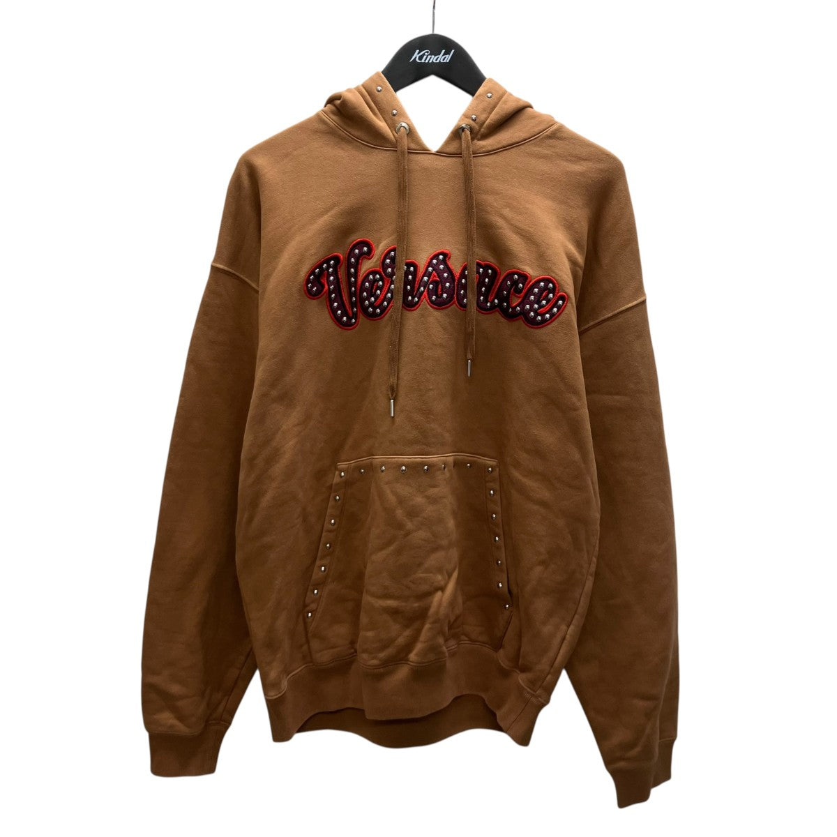 VERSACE スタッズロゴパーカー 古着・中古-1枚目のアイテム画像