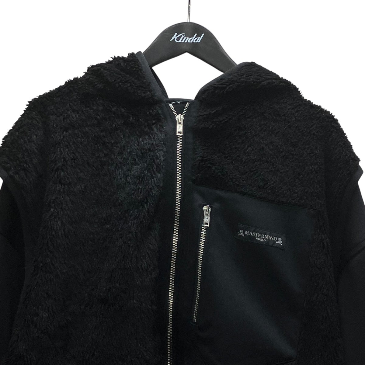 MASTERMIND WORLD LAYERED HOODED SHERPA JACKET レイヤードフーデッドシェルパジャケット 古着・中古-2枚目のアイテム画像