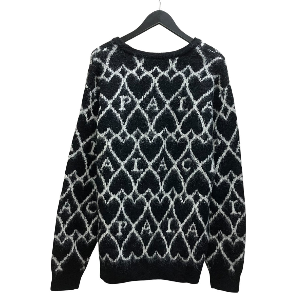 PALACE 25AWHAIRY HEART KNITカーディガン 古着・中古-3枚目のアイテム画像