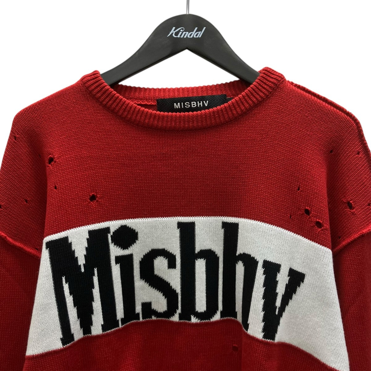 MISBIHV ダメージニット YANKEE DESTROYED SWEATER 古着・中古-2枚目のアイテム画像