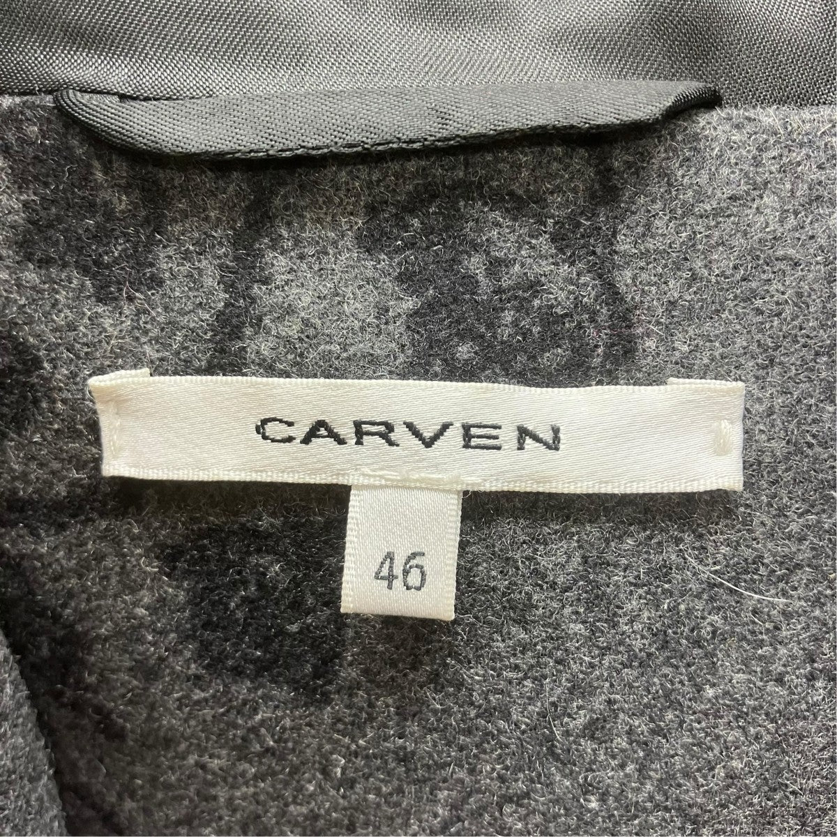 CARVEN 総柄ウールコート 古着・中古-5枚目のアイテム画像