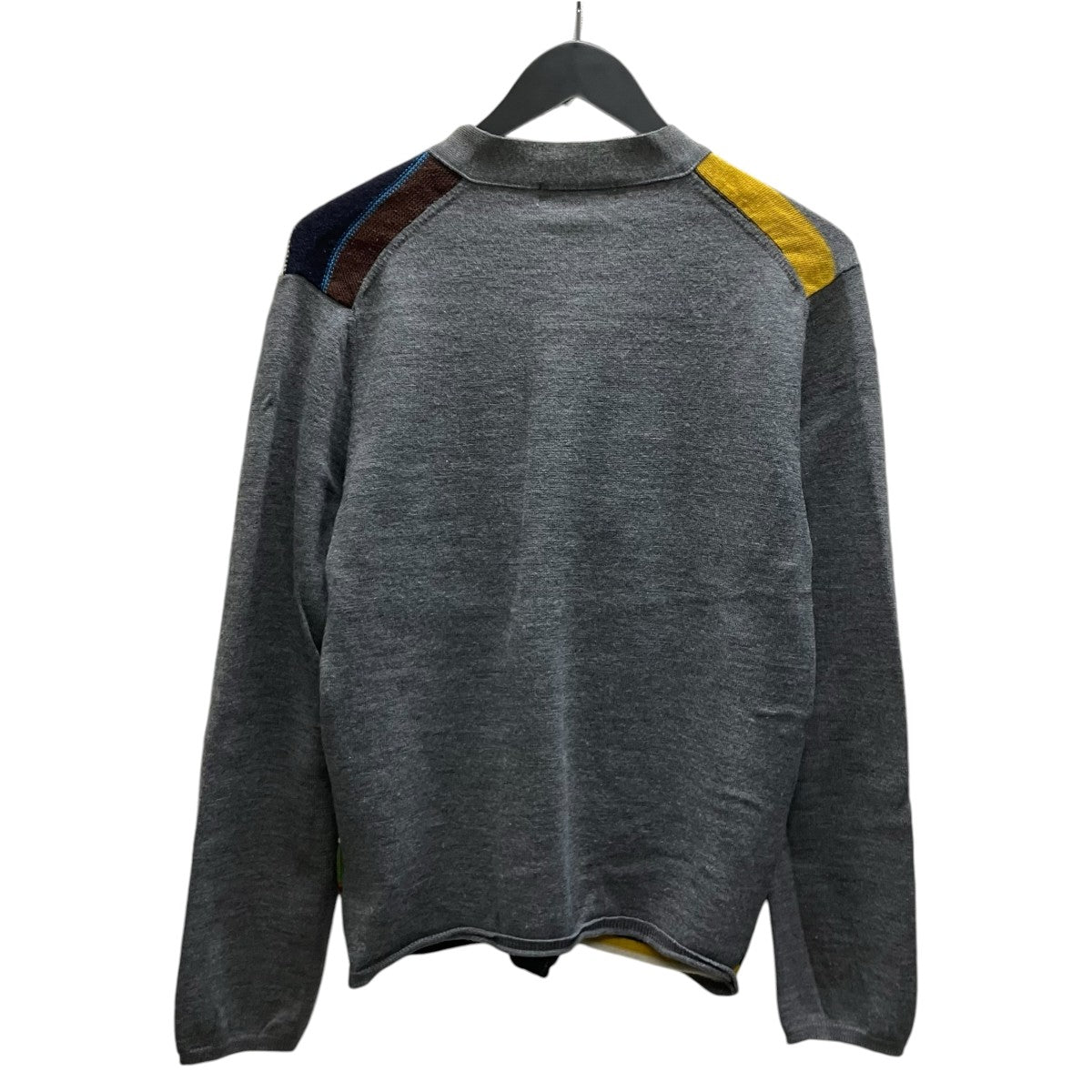 COMME des GARCONS HOMME DEUX ウールアクリルボーダーカーディガン 古着・中古-3枚目のアイテム画像