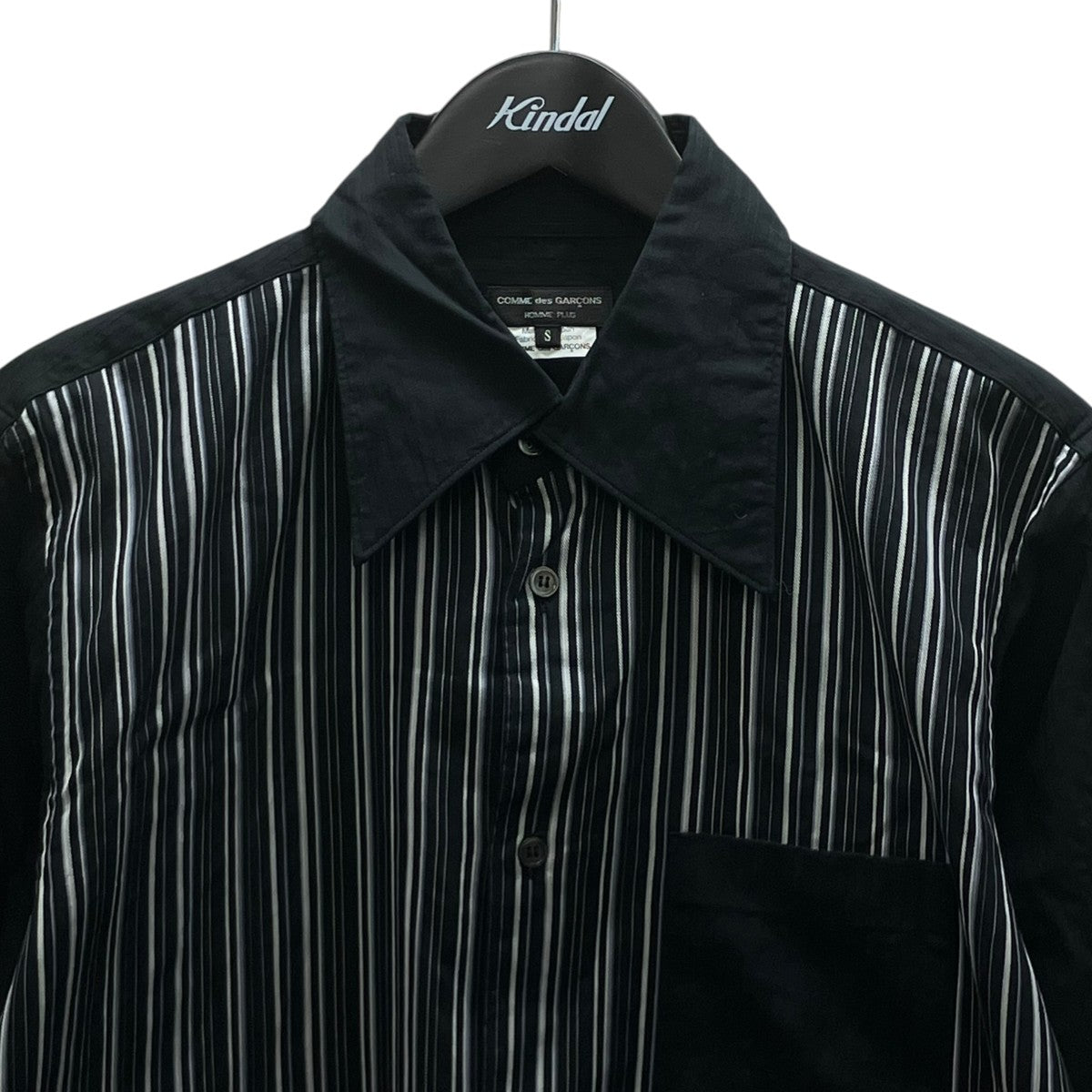 COMME des GARCONS HOMME PLUS ストライプシャツ 古着・中古-2枚目のアイテム画像