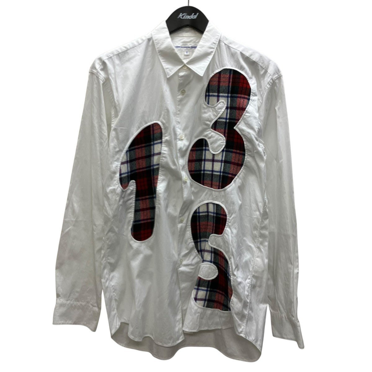 COMME des GARCONS SHIRT タータンパッチワーク長袖シャツ 古着・中古-1枚目のアイテム画像