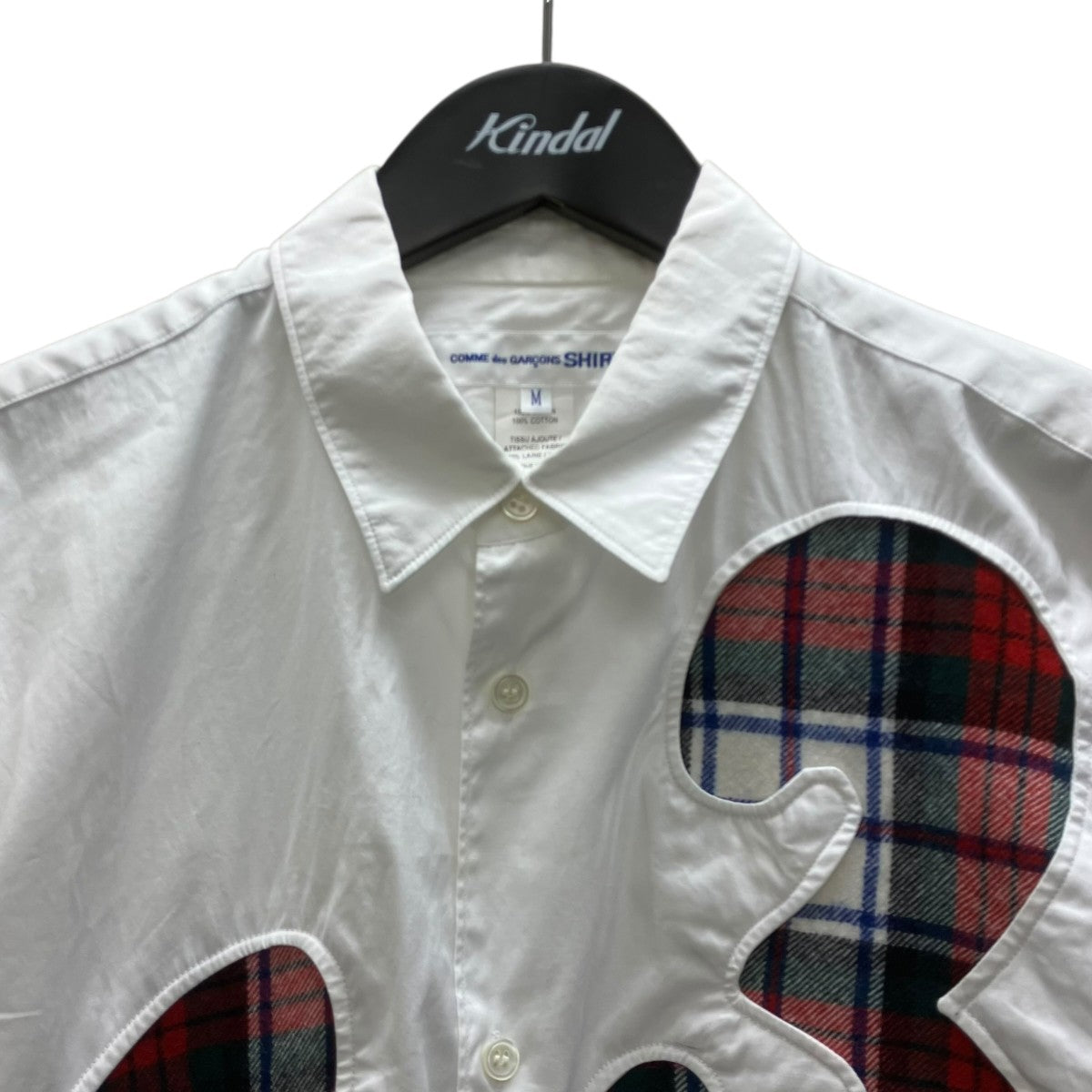COMME des GARCONS SHIRT タータンパッチワーク長袖シャツ 古着・中古-2枚目のアイテム画像