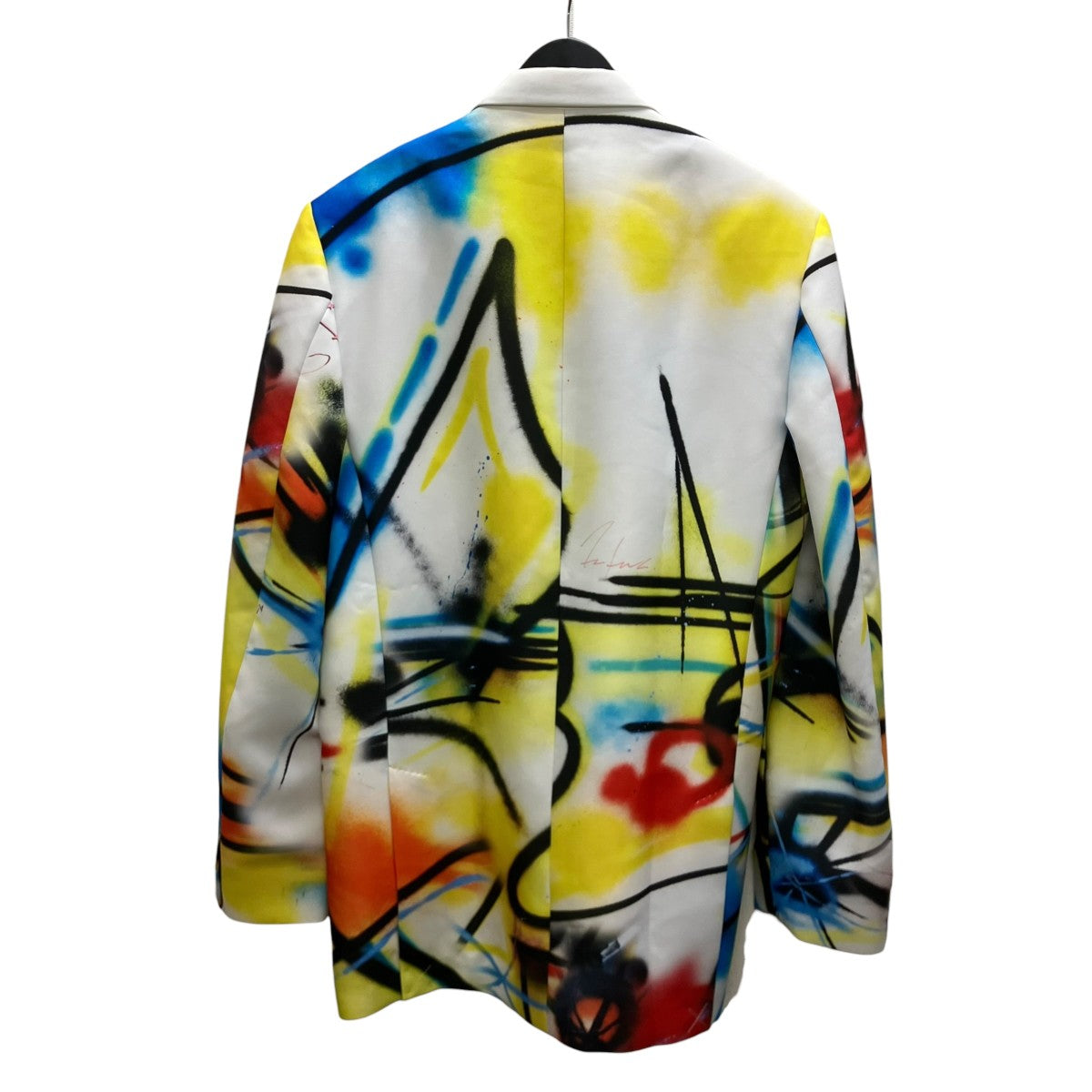 OFFWHITE×FUTURA 20SS 総柄グラフィックオーバーテーラードジャケット 古着・中古-4枚目のアイテム画像