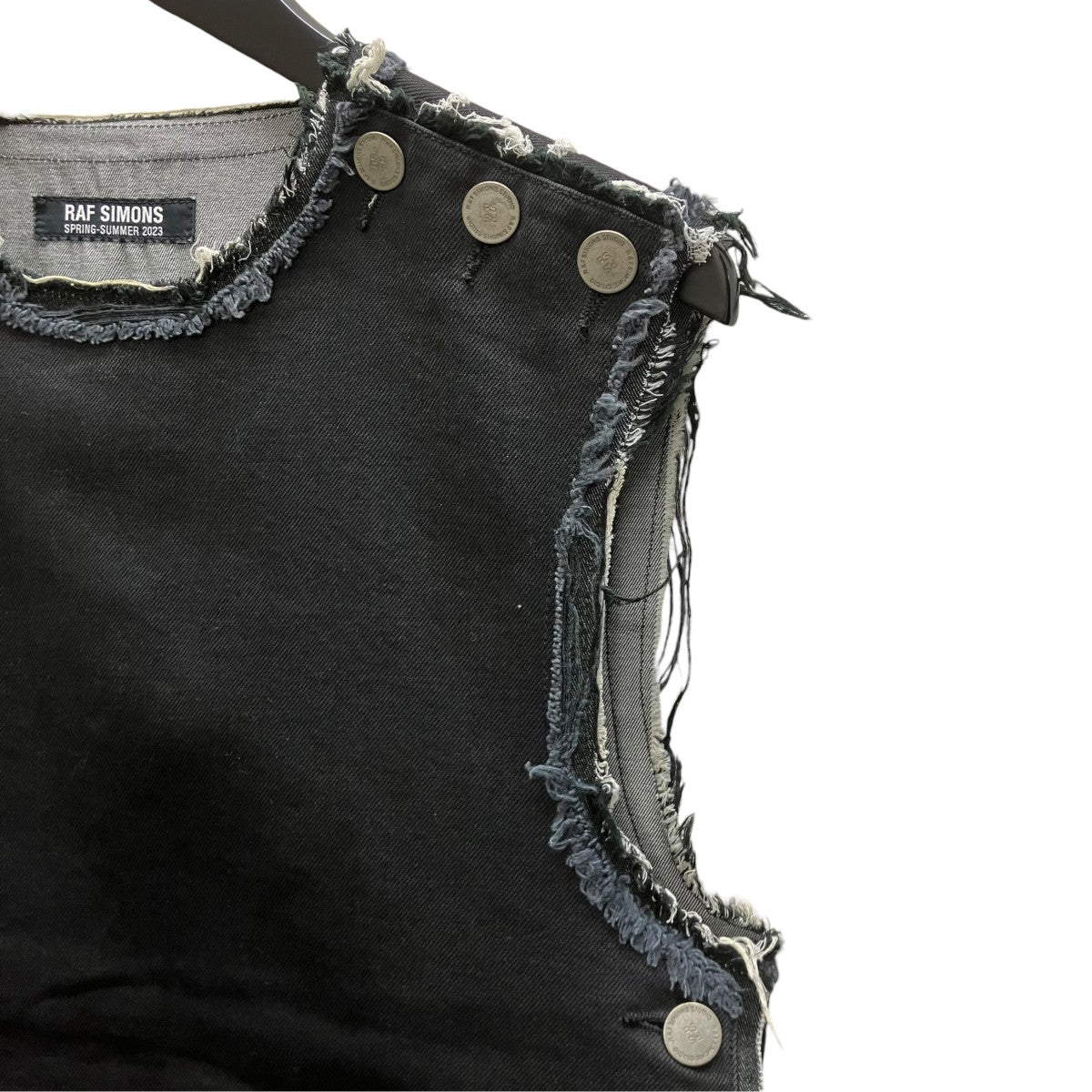 RAF SIMONS 23SS カットオフコットンベスト 古着・中古-3枚目のアイテム画像