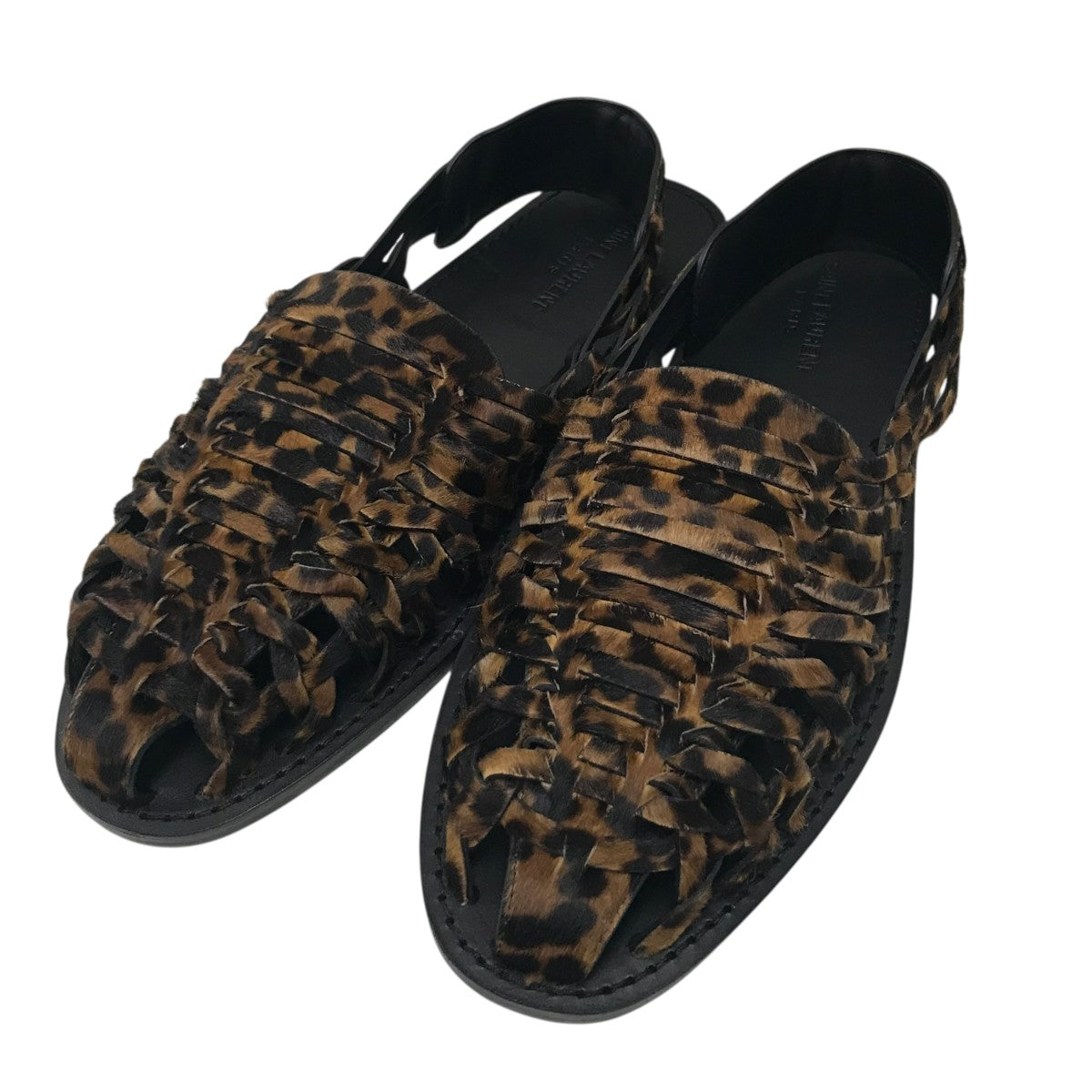 Saint Laurent Paris レオパードハラコサンダル 古着・中古-1枚目のアイテム画像