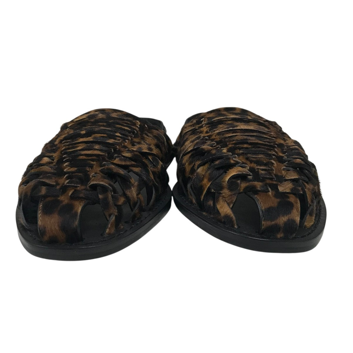 Saint Laurent Paris レオパードハラコサンダル 古着・中古-2枚目のアイテム画像