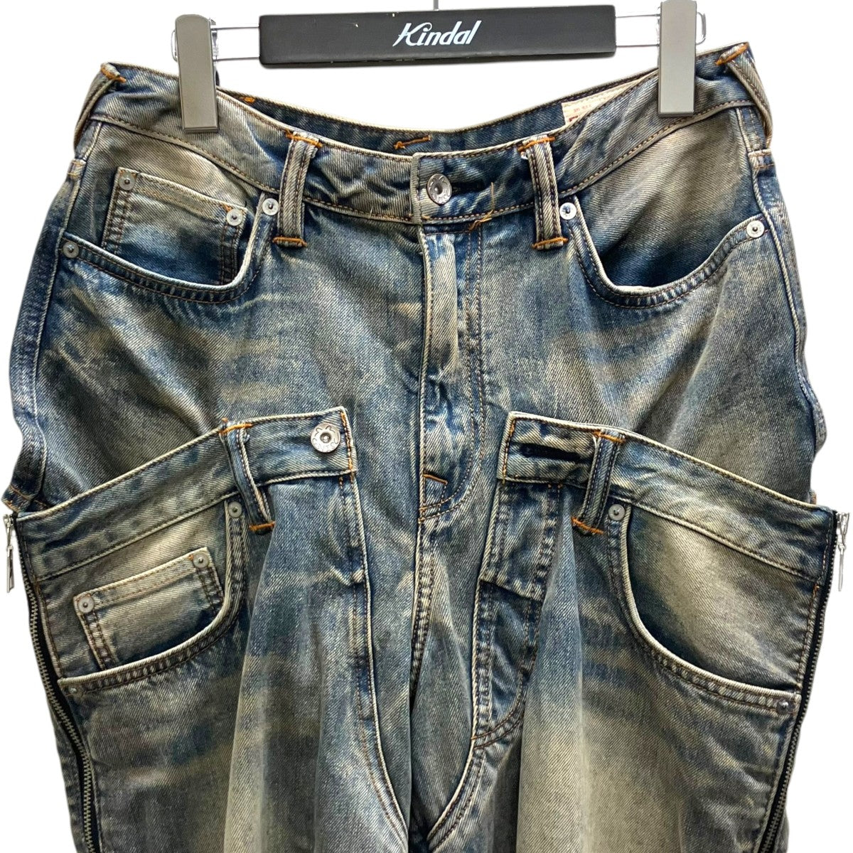 EVISU 「Double Waistband Jeans」ダブルウエストバンドジーンズ2ESHTW6JE4068STDN 古着・中古-3枚目のアイテム画像