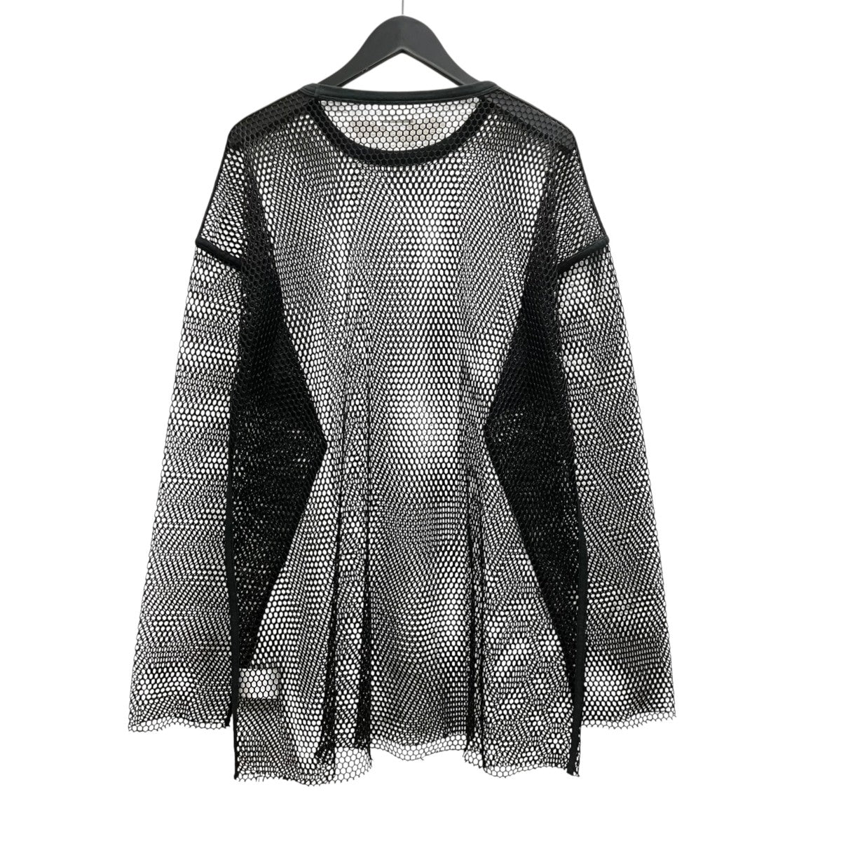 DRIES VAN NOTEN 後染め メッシュ レイヤード カットソー XS DRIES VAN NOTEN(ドリスヴァンノッテン) メッシュカットソー ブラック