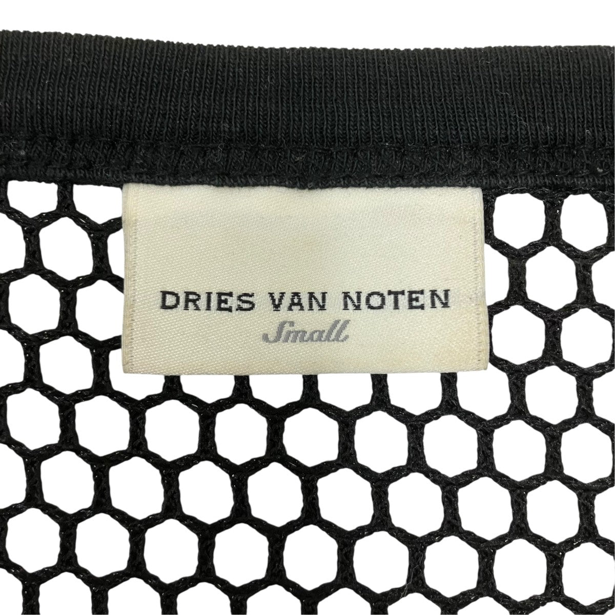 DRIES VAN NOTEN(ドリスヴァンノッテン) メッシュカットソー ブラック