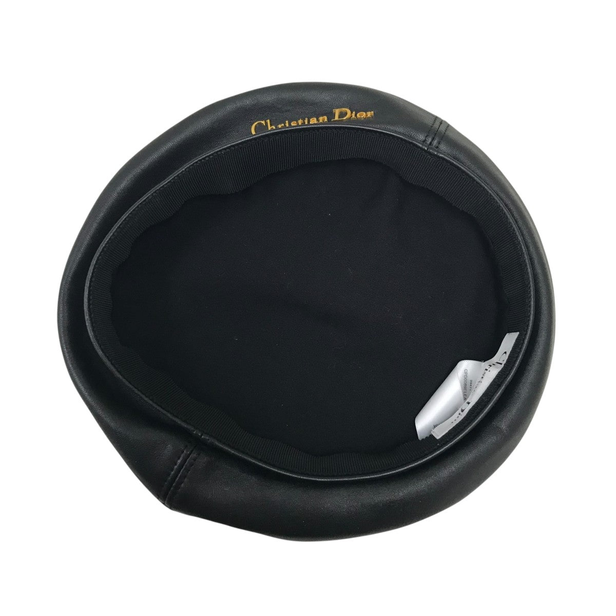 Christian Dior レザーベレー帽 古着・中古-3枚目のアイテム画像