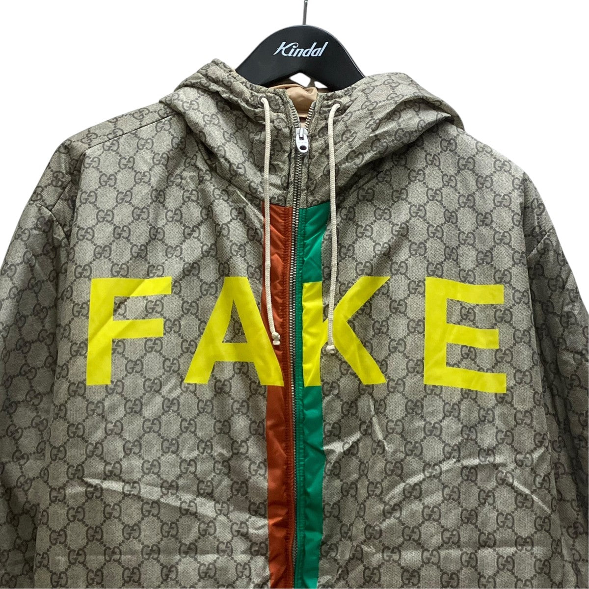 GUCCI フェイクノットプリントGGナイロンジャケット 古着・中古-2枚目のアイテム画像